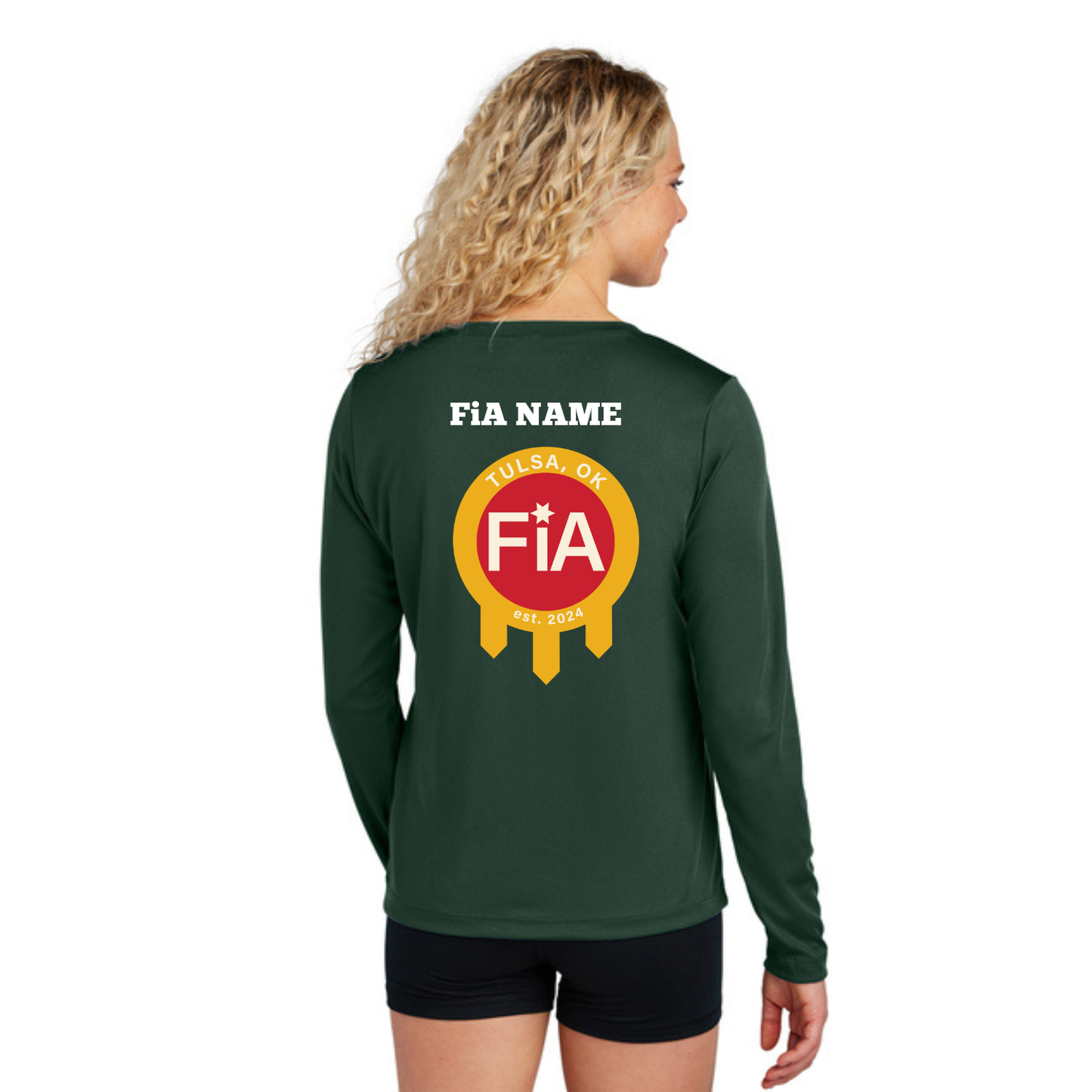 Tulsa, OK - PERSONALIZED Sport Tek Long Sleeve Performance V-Neck Tee