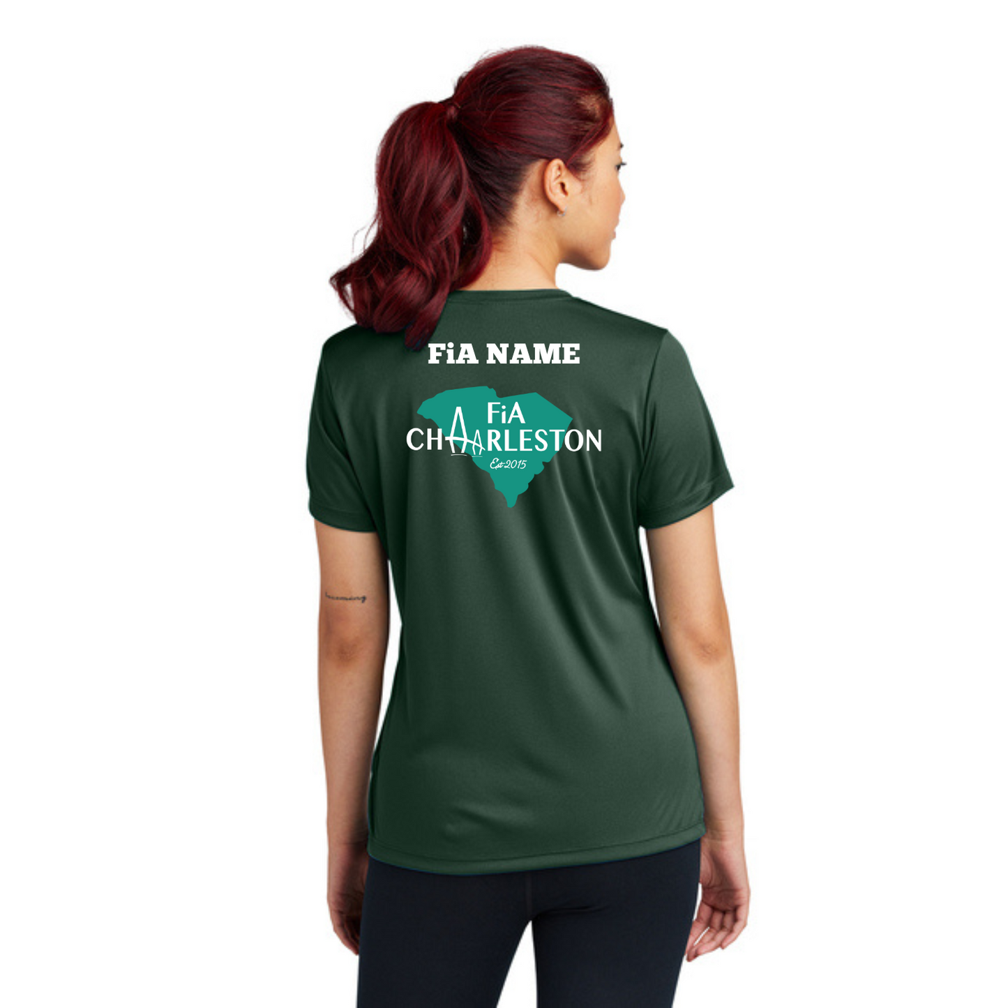 Charleston, SC - PERSONALIZED Sport Tek Crew Neck Short Sleeve Performance Tee