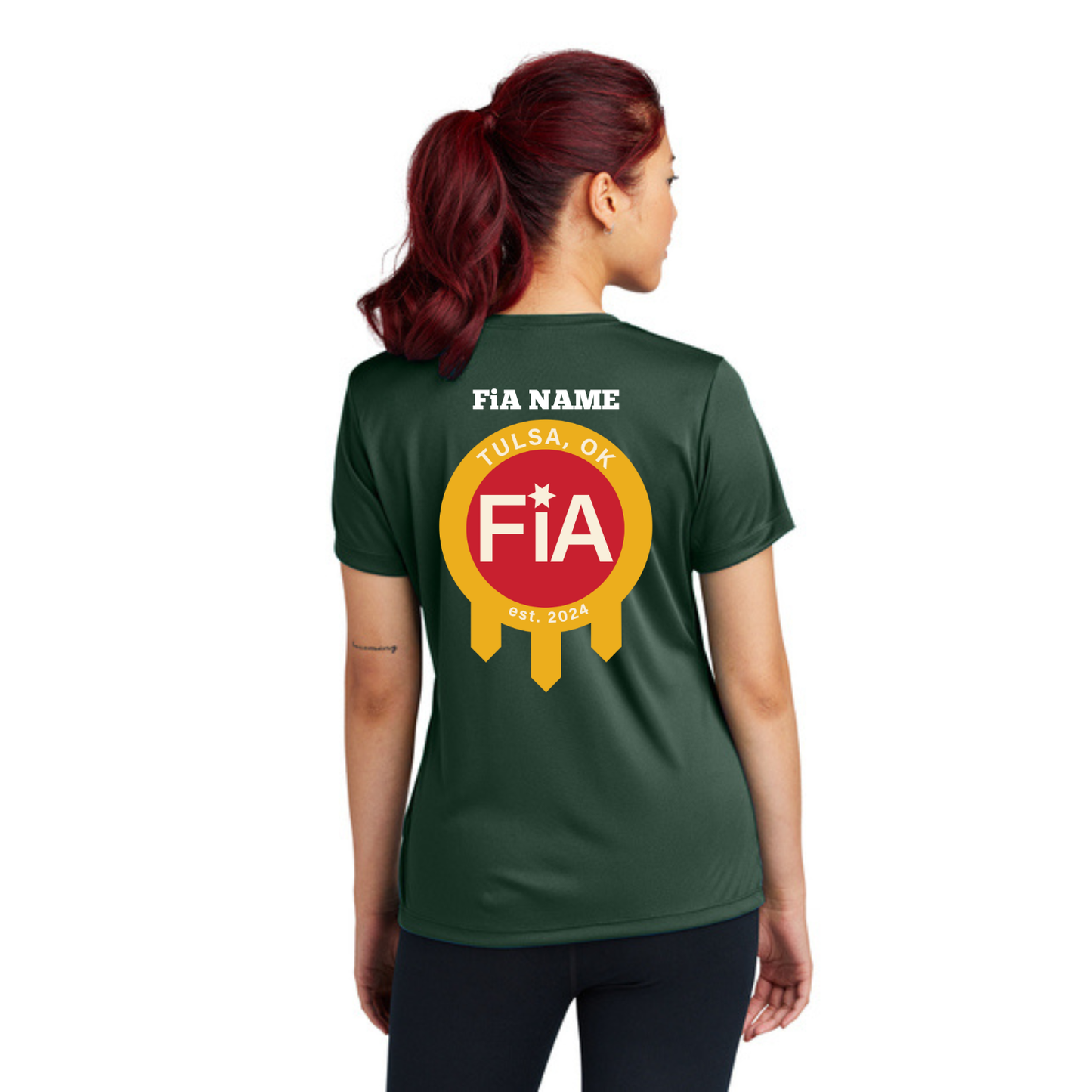 Tulsa, OK - PERSONALIZED Sport Tek Crew Neck Short Sleeve Performance Tee
