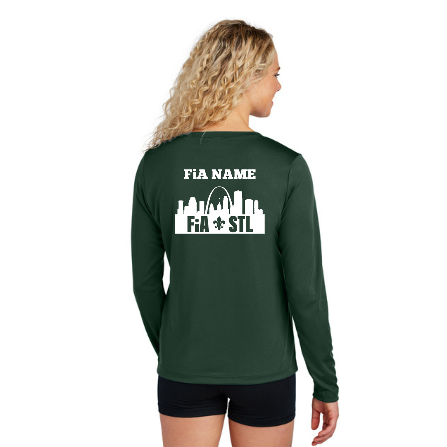 St. Louis, MO - PERSONALIZED Sport Tek Long Sleeve Performance V-Neck Tee