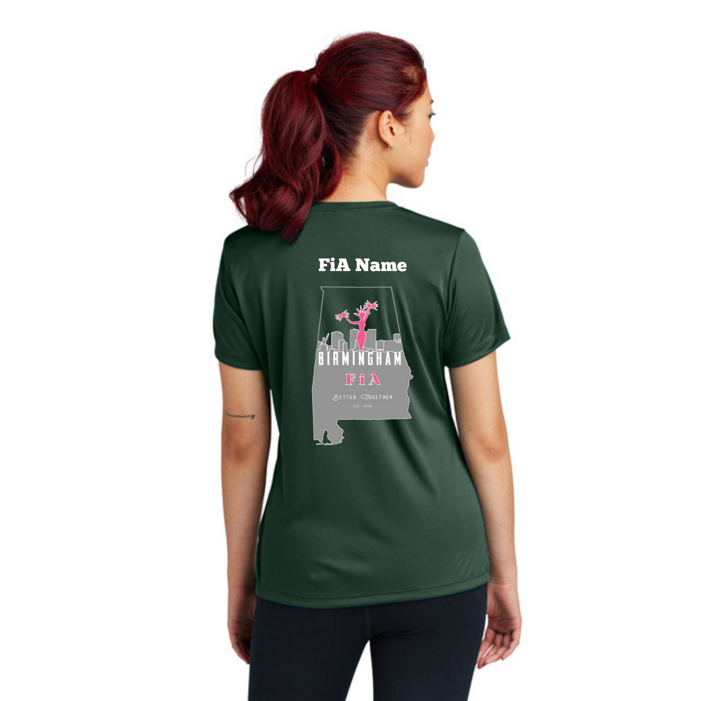 Birmingham, AL - PERSONALIZED Sport Tek Crew Neck Short Sleeve Performance Tee
