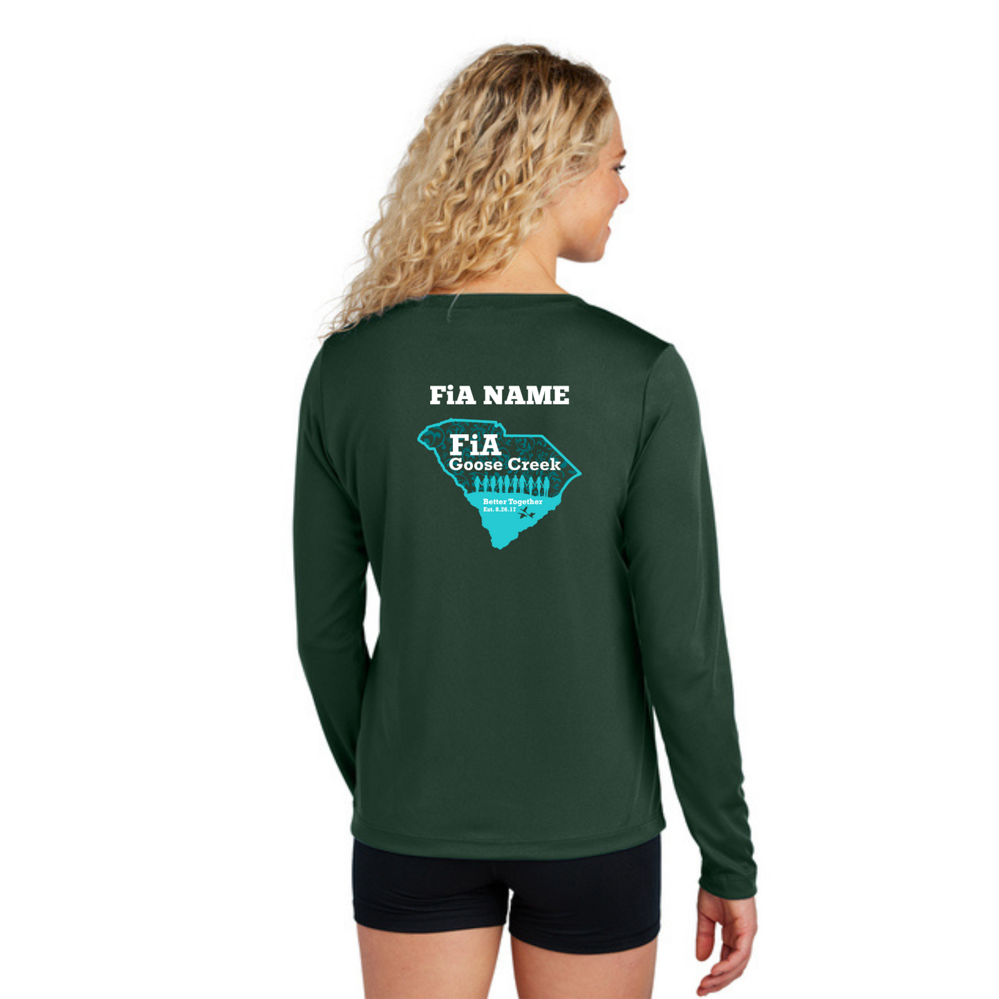 Goose Creek, SC - PERSONALIZED Sport Tek Long Sleeve Performance V-Neck Tee