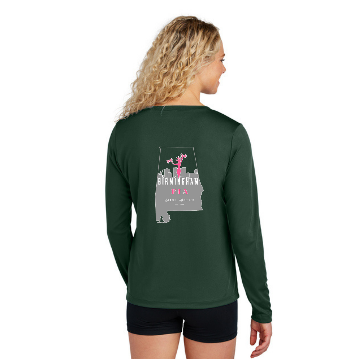 Birmingham, AL - Sport Tek Long Sleeve Performance V-Neck Tee