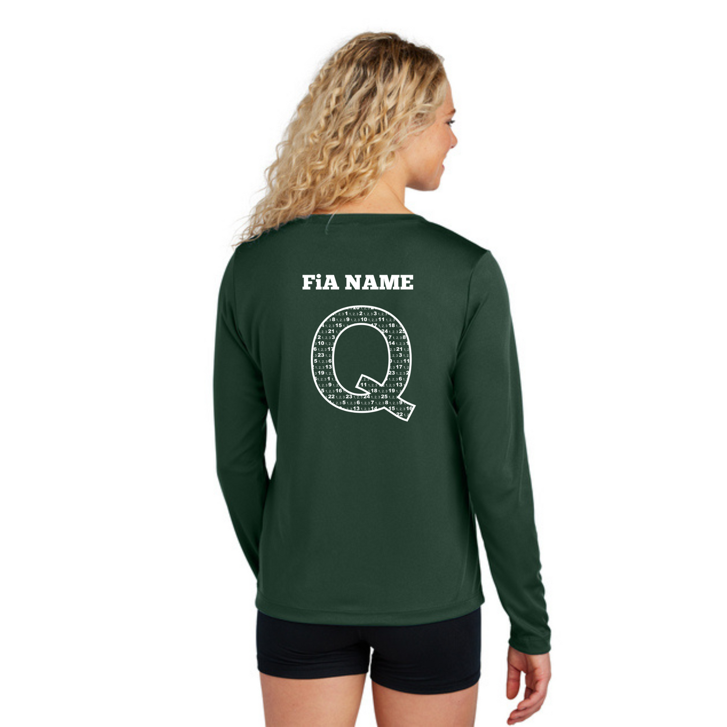 Q Shirt - PERSONALIZED Sport Tek Long Sleeve V-Neck Tee