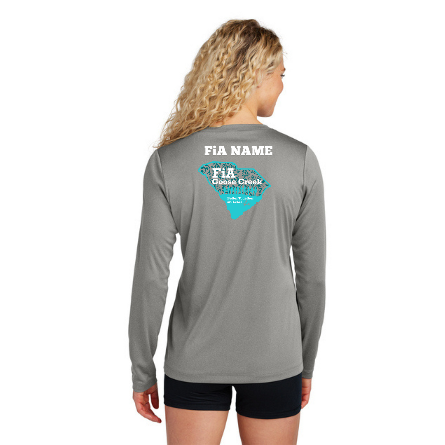Goose Creek, SC - PERSONALIZED Sport Tek Long Sleeve Performance V-Neck Tee