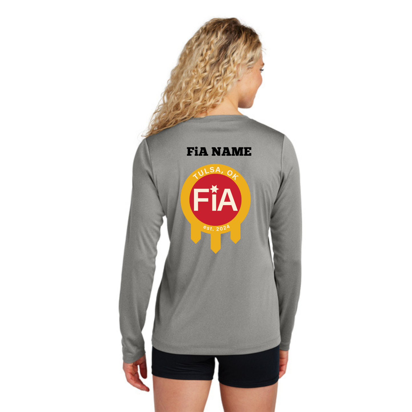 Tulsa, OK - PERSONALIZED Sport Tek Long Sleeve Performance V-Neck Tee
