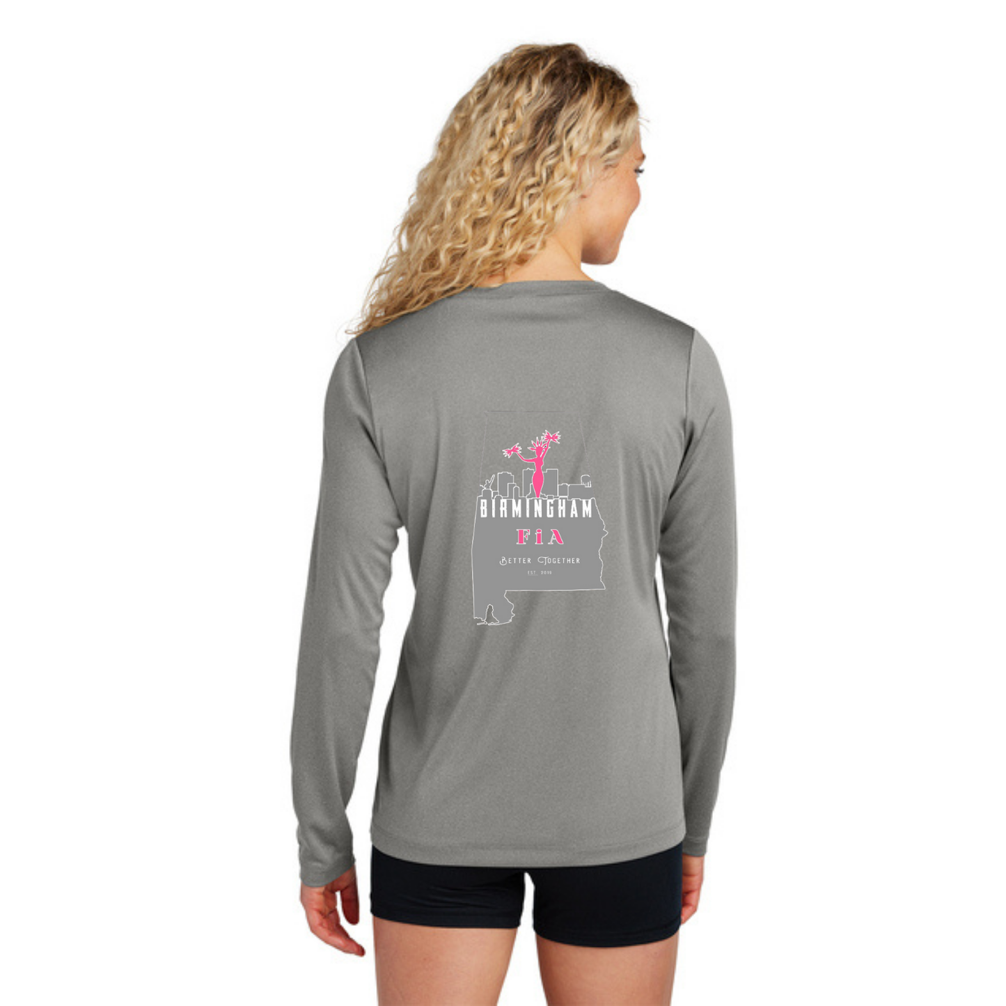 Birmingham, AL - Sport Tek Long Sleeve Performance V-Neck Tee