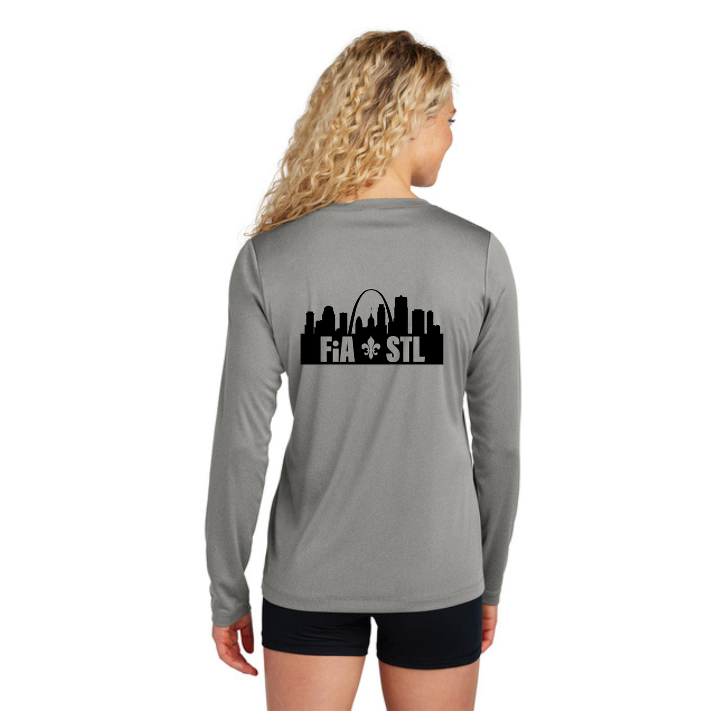 St. Louis, MO - Sport Tek Long Sleeve Performance V-Neck Tee