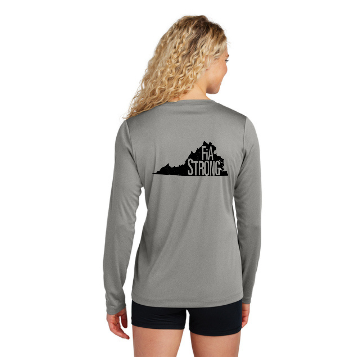 Virginia Strong - Sport Tek Long Sleeve Performance V-Neck Tee