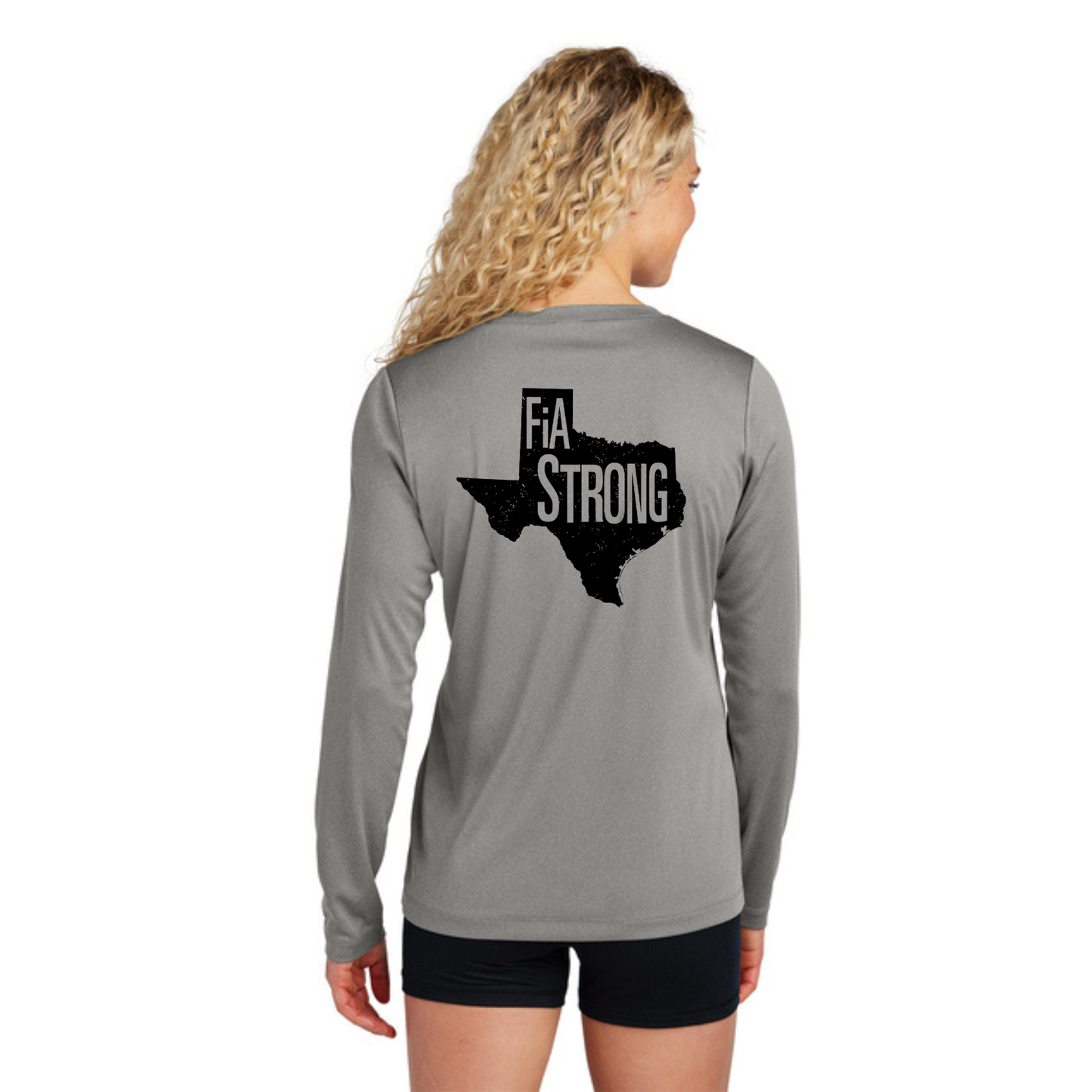 Texas Strong - Sport Tek Long Sleeve Performance V-Neck Tee