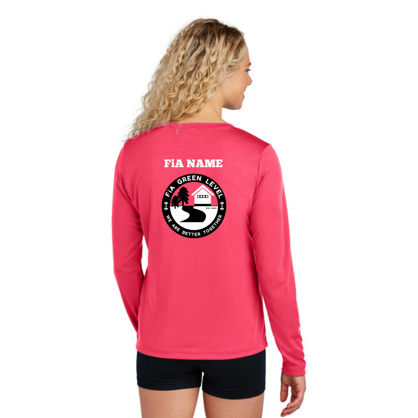 Green Level, NC - NEON PERSONALIZED Sport Tek Long Sleeve Performance V-Neck Tee