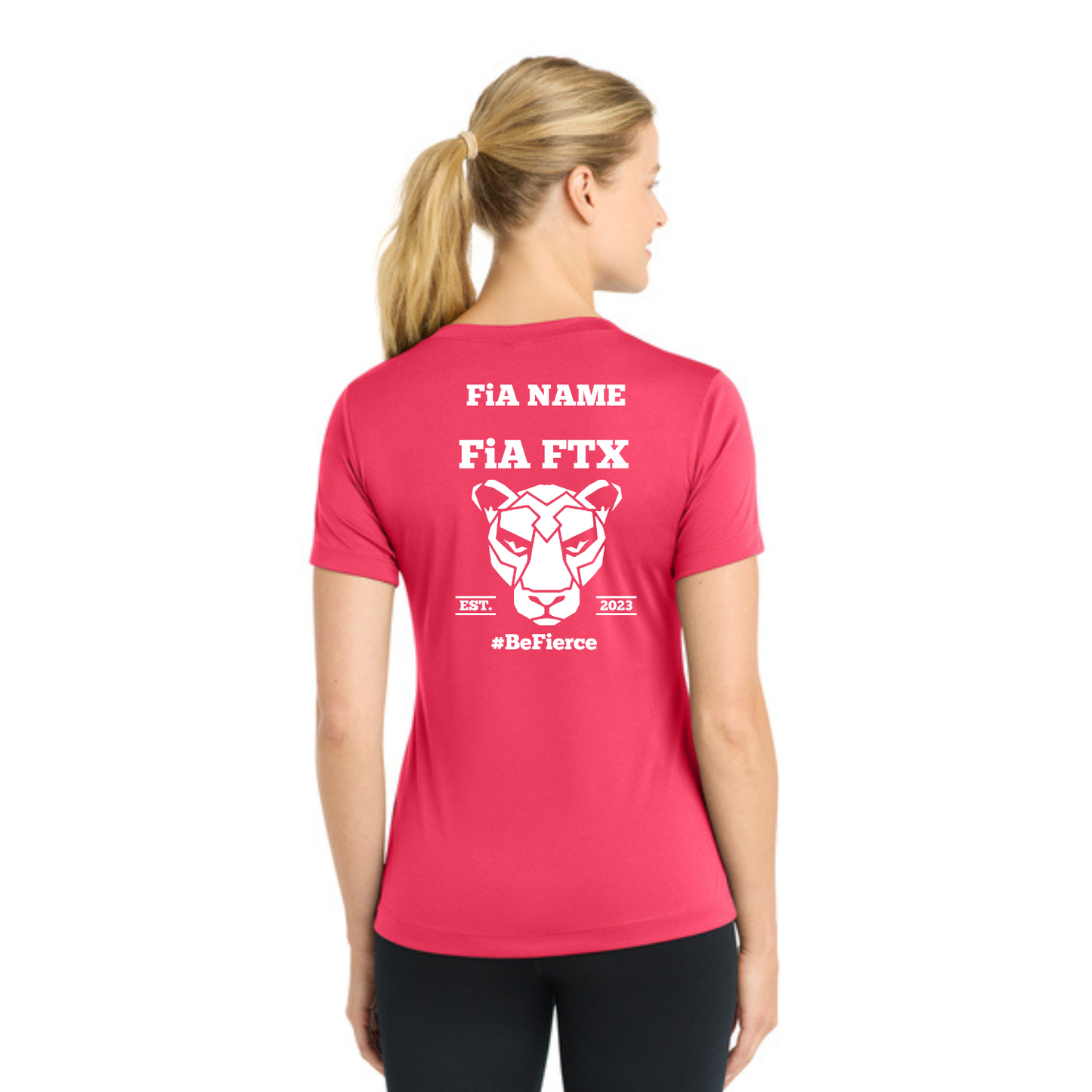 FTX, TX- PERSONALIZED Sport Tek V-Neck Short Sleeve Performance Tee