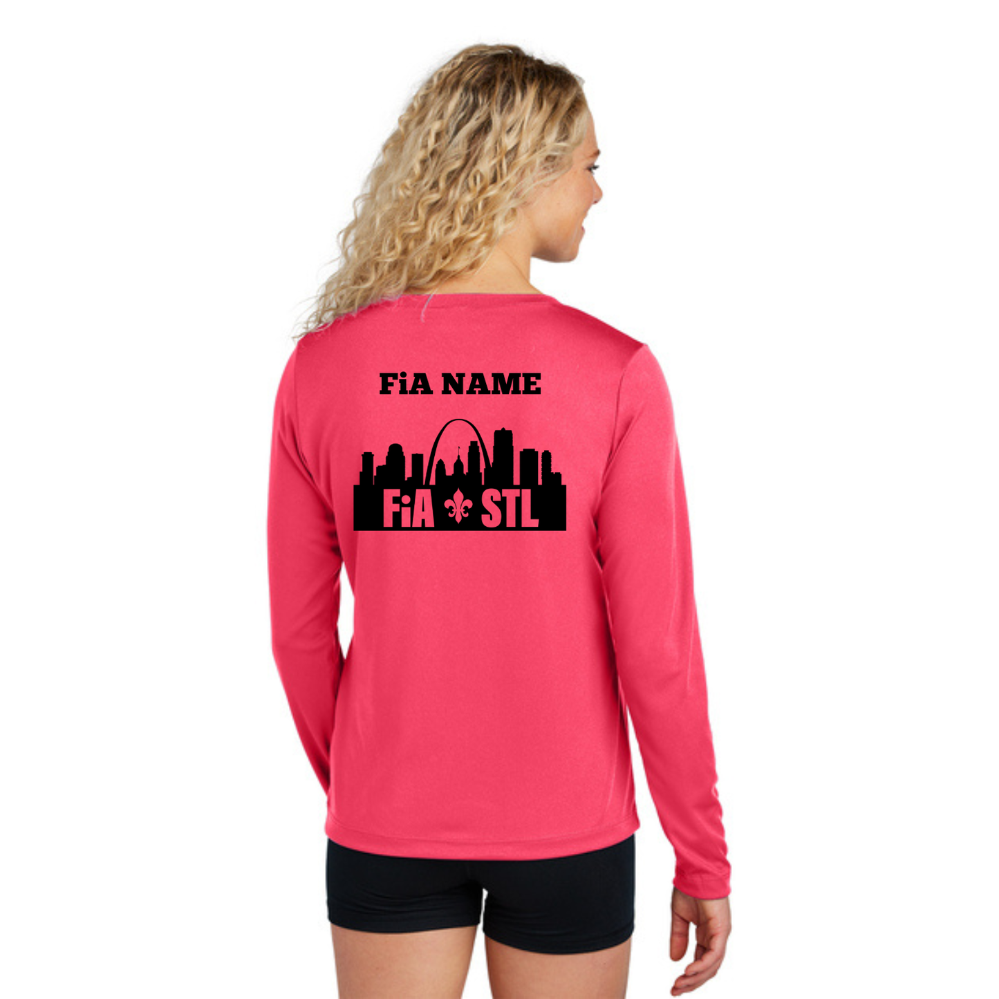 St. Louis, MO - PERSONALIZED Sport Tek Long Sleeve Performance V-Neck Tee