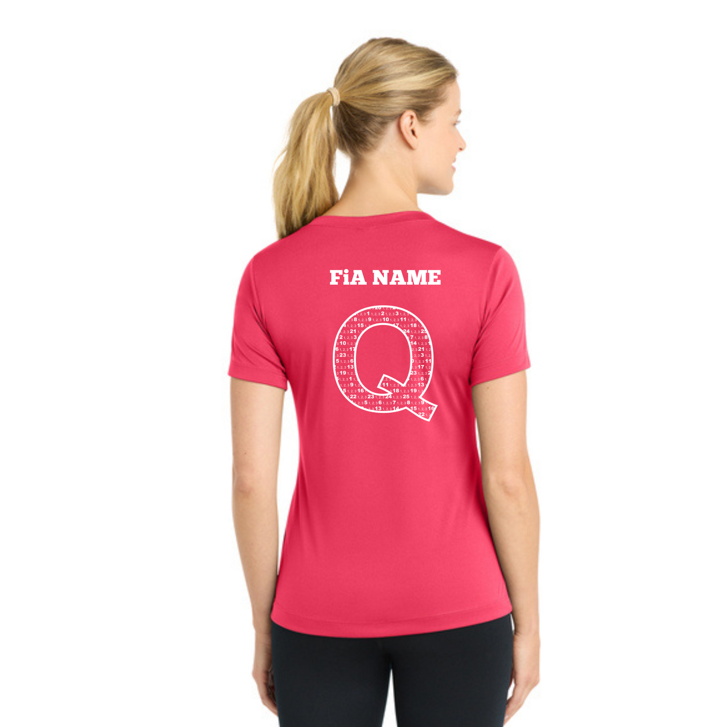 Q Shirt - PERSONALIZED Sport Tek V-Neck Short Sleeve Performance Tee