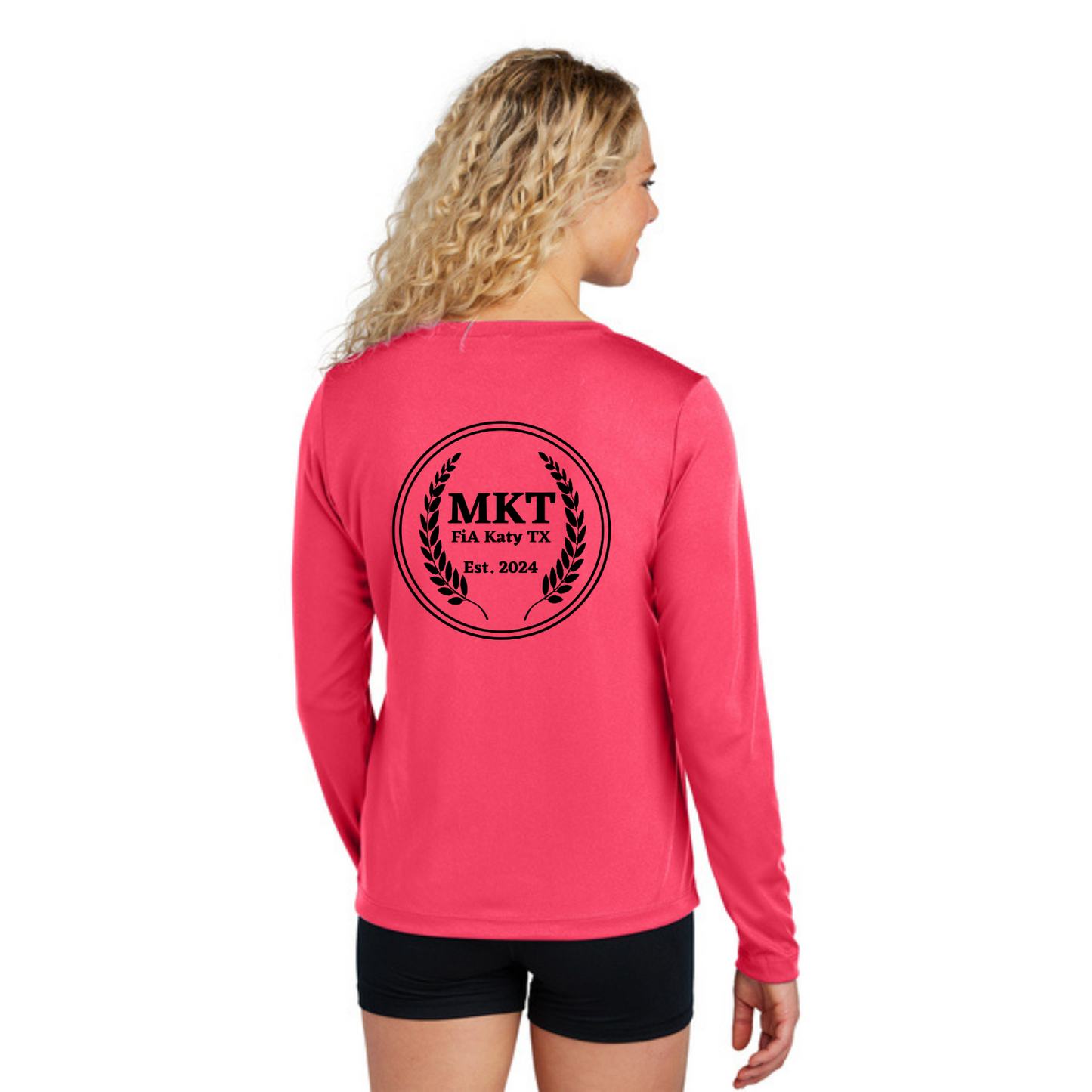 MKT, TX - NEON Sport Tek Long Sleeve Performance V-Neck Tee
