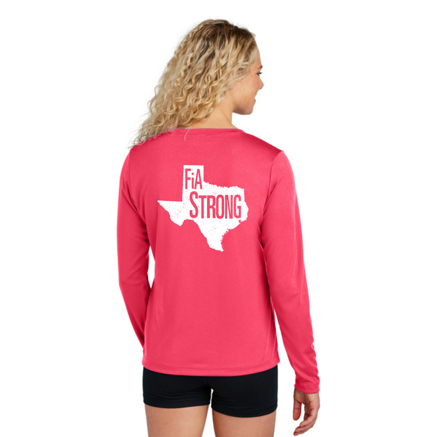Texas Strong - Sport Tek Long Sleeve Performance V-Neck Tee