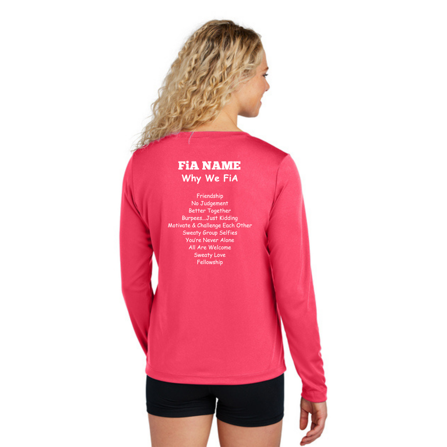 Why we FiA Goose Creek, SC - PERSONALIZED Sport Tek Long Sleeve Performance V-Neck Tee