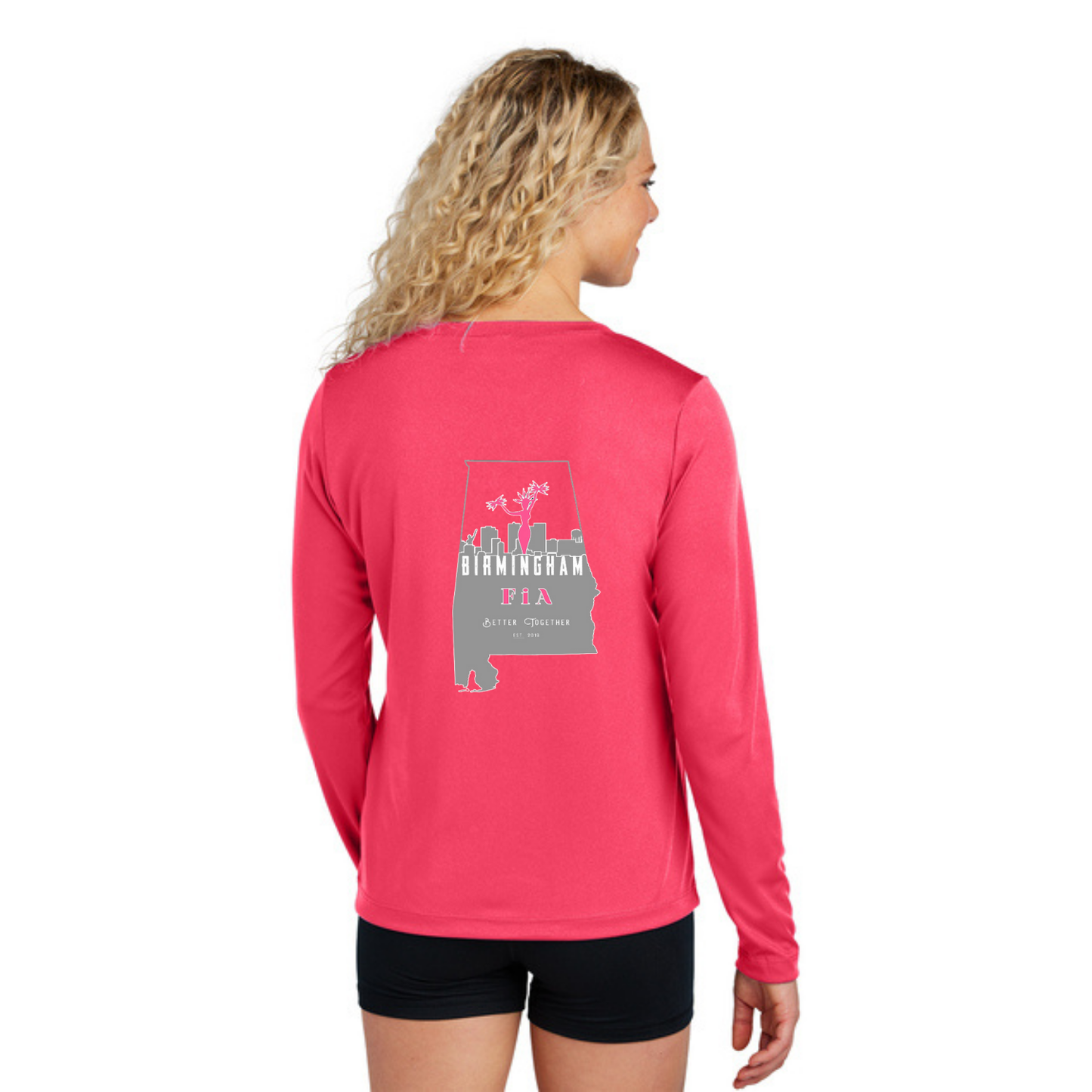 Birmingham, AL - Sport Tek Long Sleeve Performance V-Neck Tee