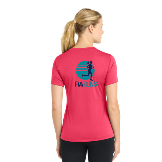 FiA Runs - Sport Tek V-Neck Short Sleeve Performance Tee