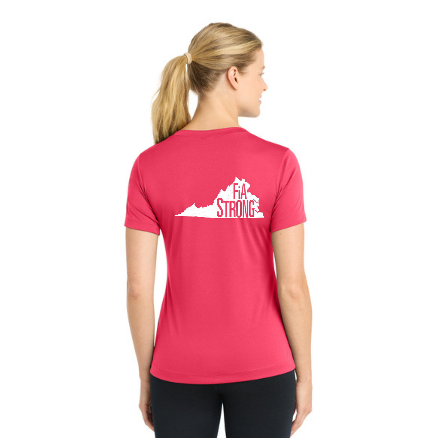 Virginia Strong - Sport Tek V-Neck Short Sleeve Performance Tee