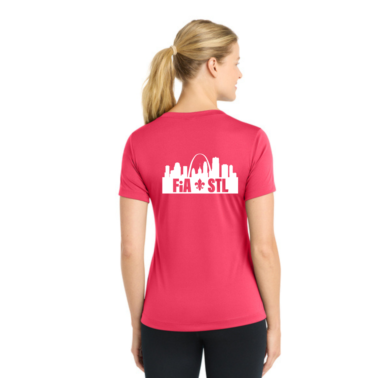 St. Louis, MO - Sport Tek V-Neck Short Sleeve Performance Tee