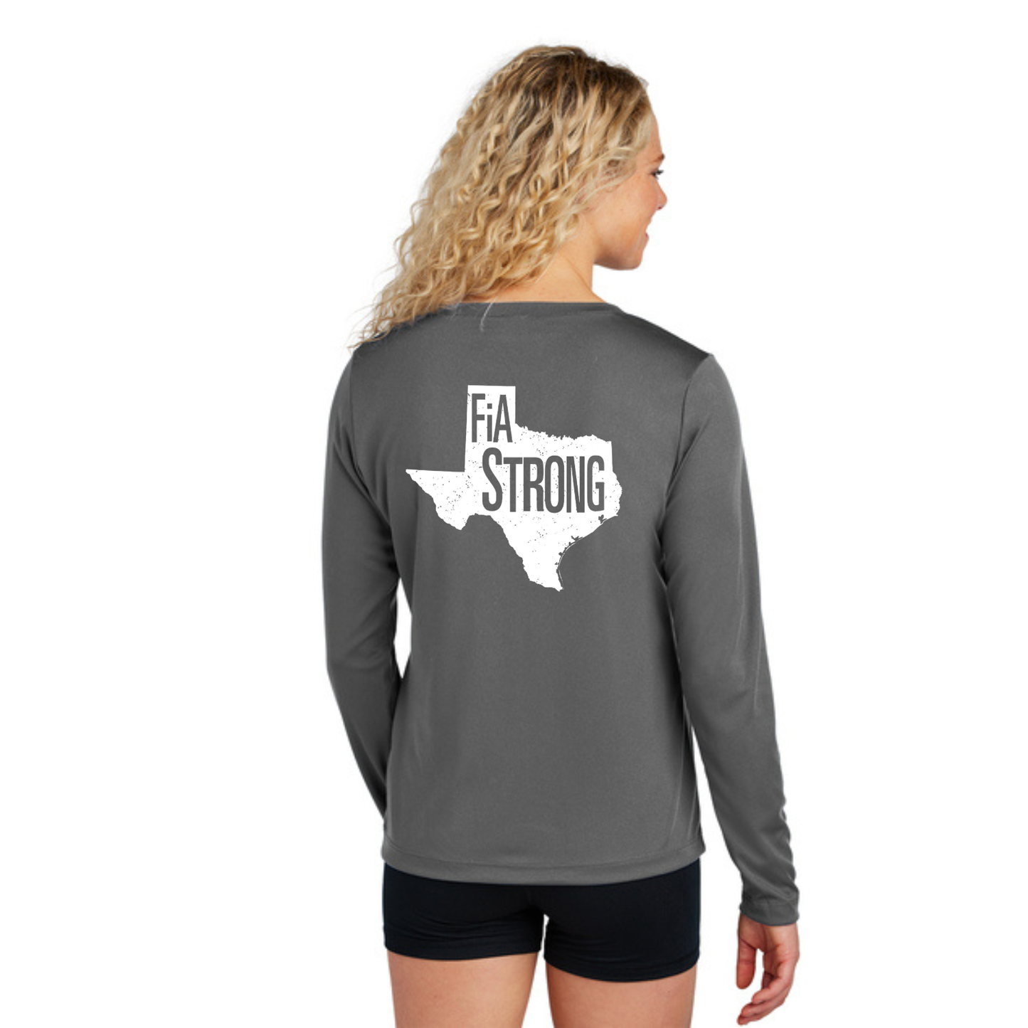 Texas Strong - Sport Tek Long Sleeve Performance V-Neck Tee