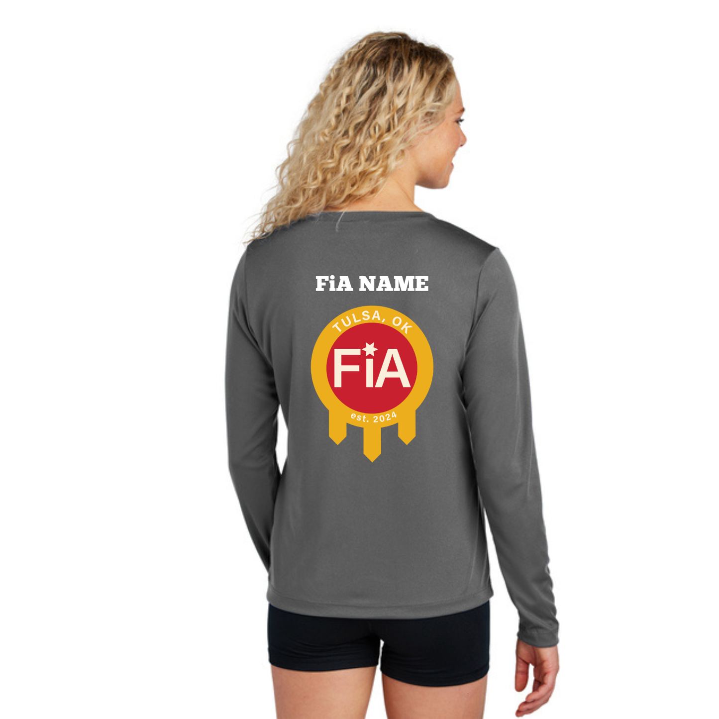 Tulsa, OK - PERSONALIZED Sport Tek Long Sleeve Performance V-Neck Tee