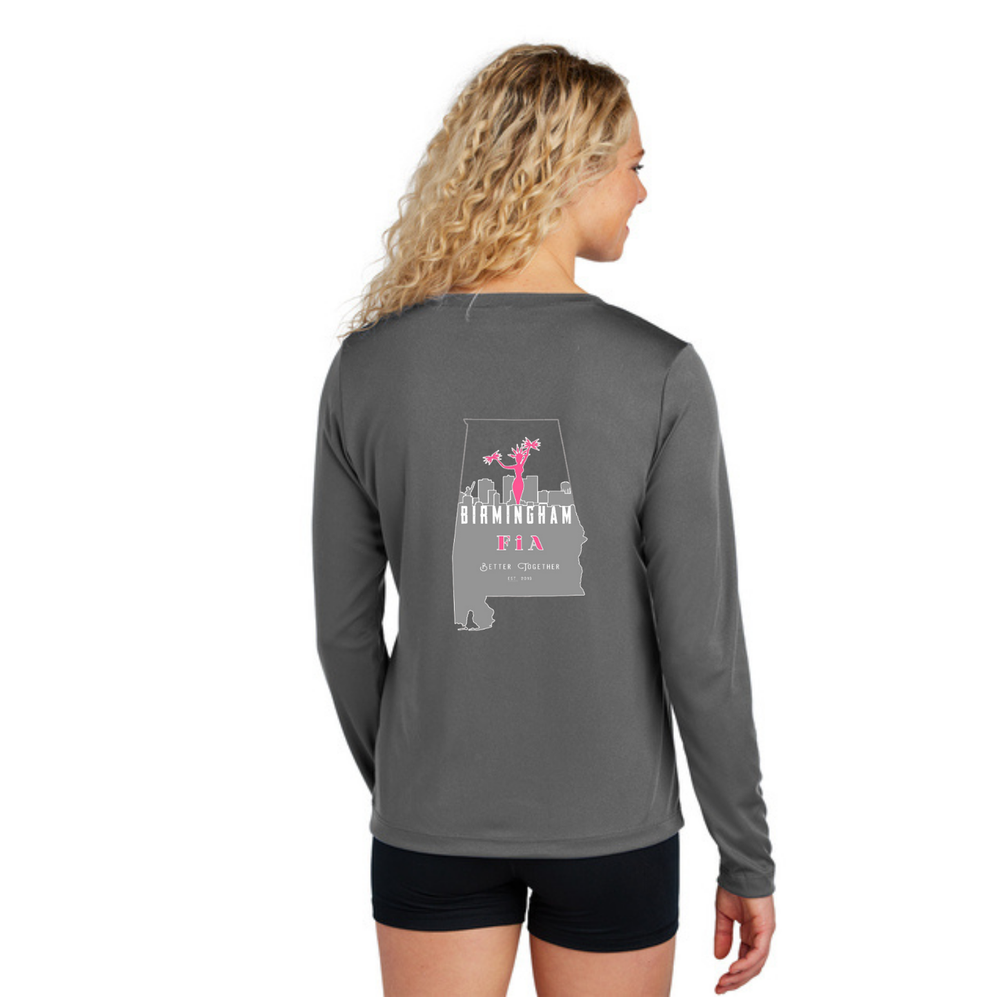 Birmingham, AL - Sport Tek Long Sleeve Performance V-Neck Tee