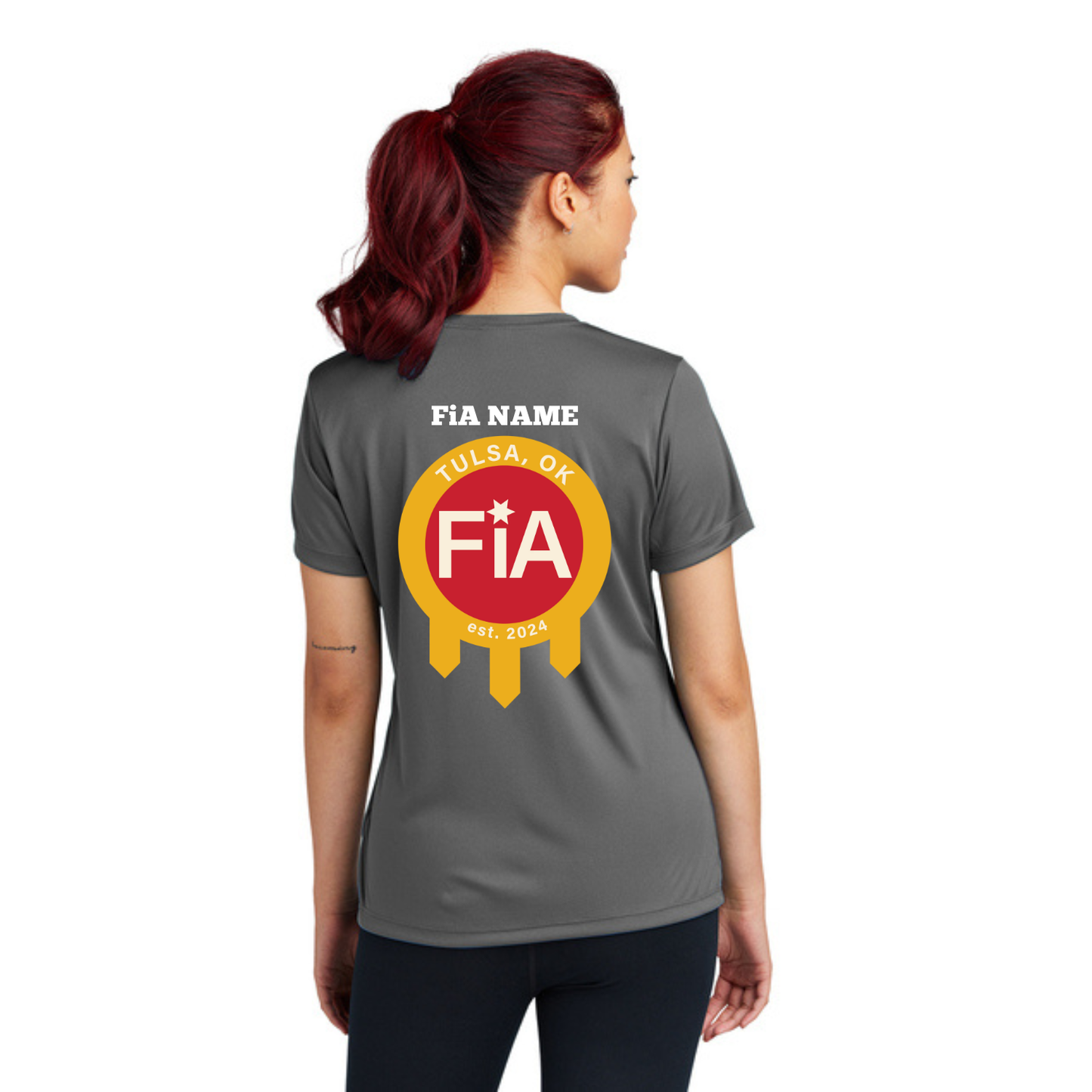 Tulsa, OK - PERSONALIZED Sport Tek Crew Neck Short Sleeve Performance Tee