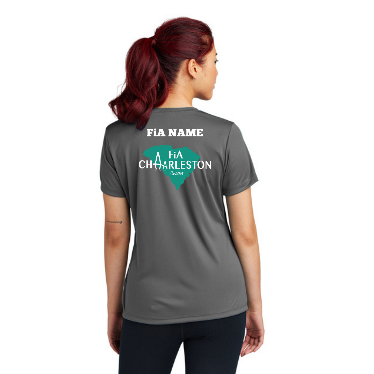 Charleston, SC - PERSONALIZED Sport Tek Crew Neck Short Sleeve Performance Tee