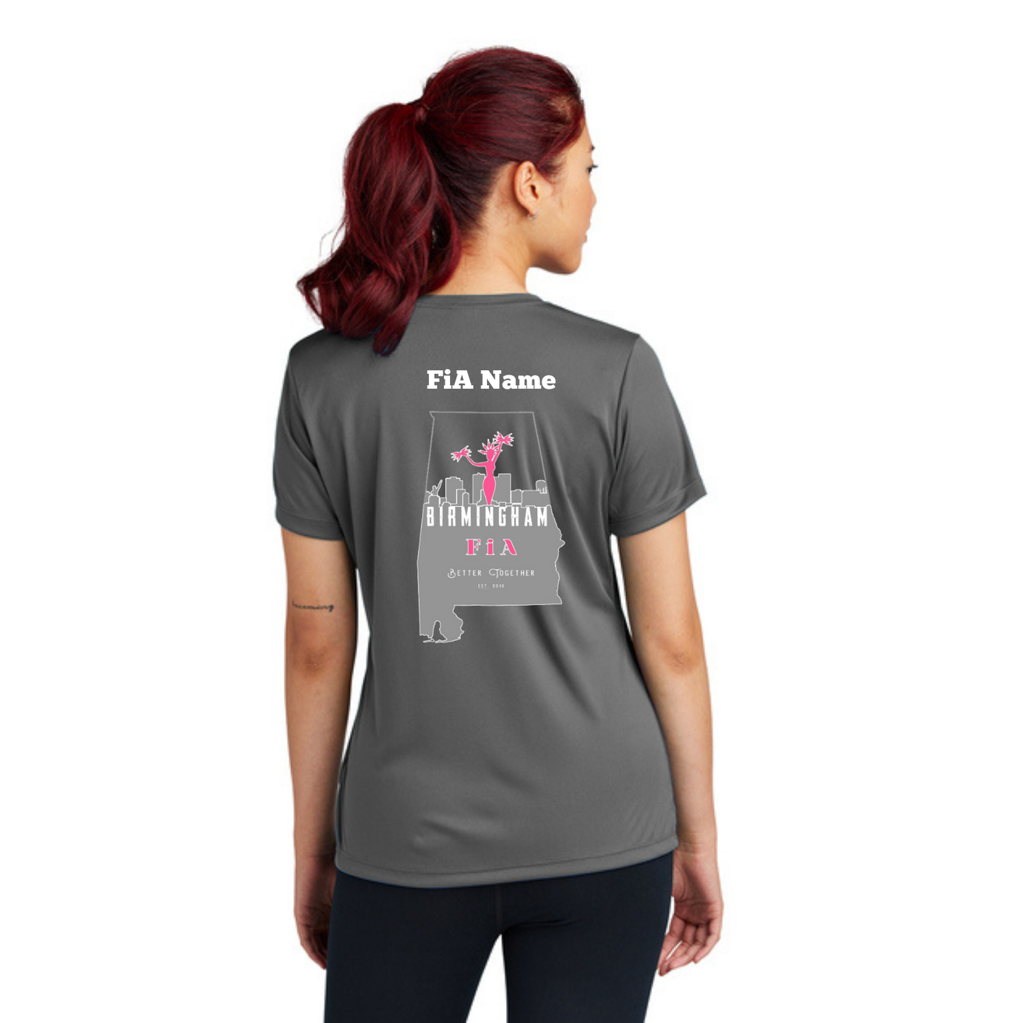 Birmingham, AL - PERSONALIZED Sport Tek Crew Neck Short Sleeve Performance Tee
