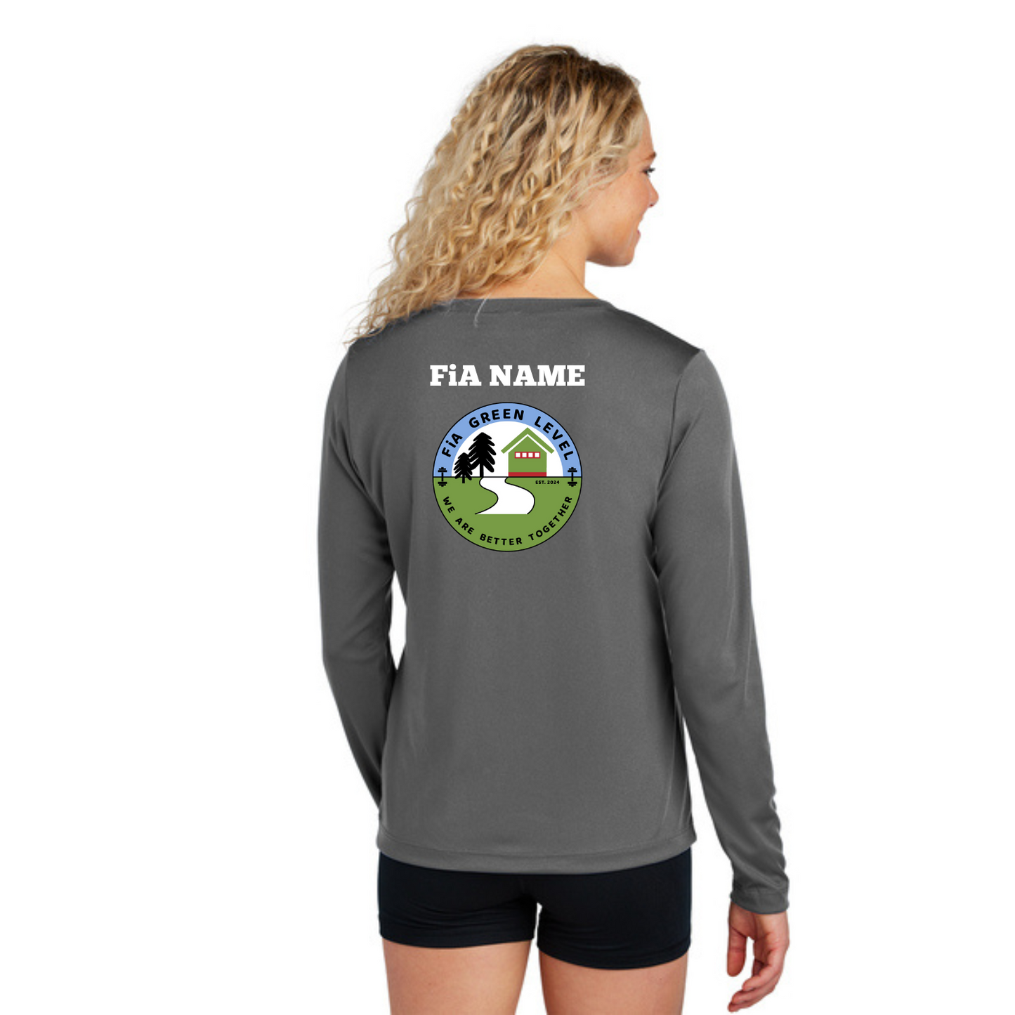 Green Level, NC - PERSONALIZED Sport Tek Long Sleeve Performance V-Neck Tee