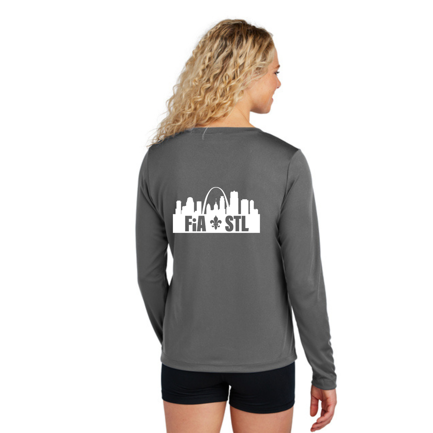 St. Louis, MO - Sport Tek Long Sleeve Performance V-Neck Tee