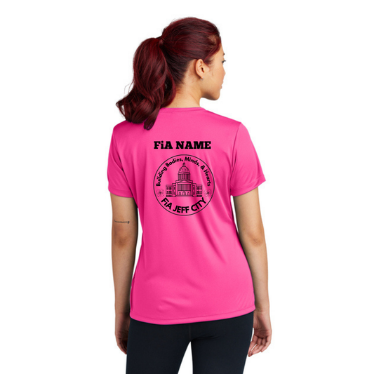 Jeff City, MO - PERSONALIZED NEON Sport Tek Crew Neck Competitor Tee