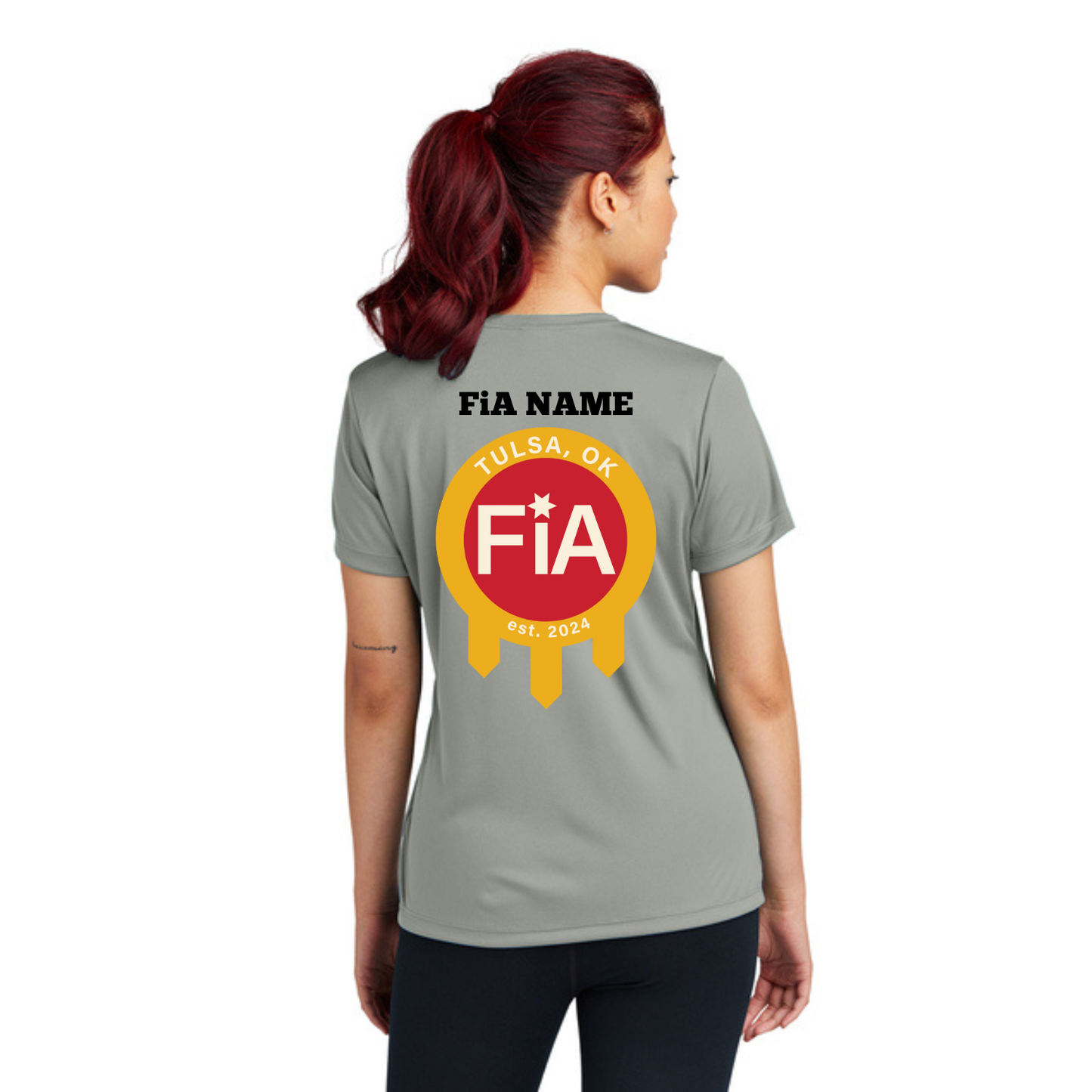 Tulsa, OK- PERSONALIZED Sport Tek V-Neck Short Sleeve Performance Tee