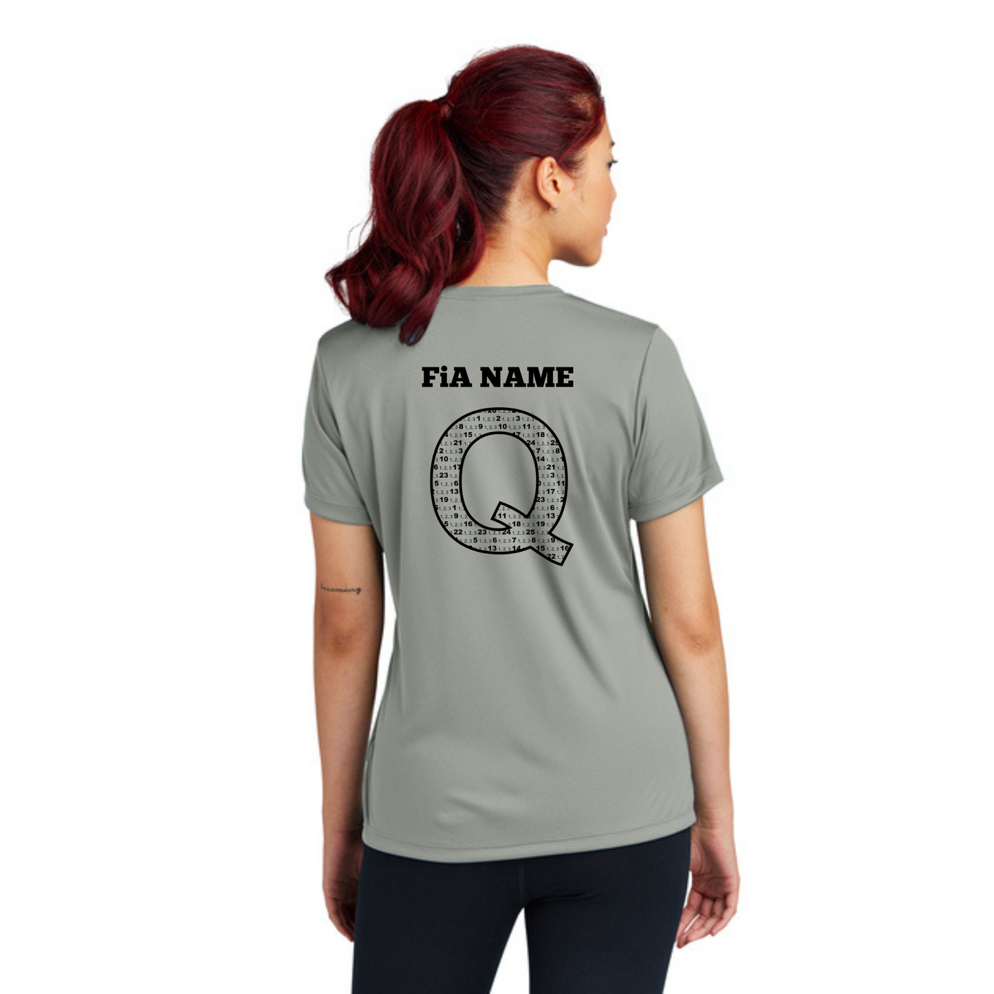 Q Shirt - PERSONALIZED Sport Tek V-Neck Short Sleeve Performance Tee