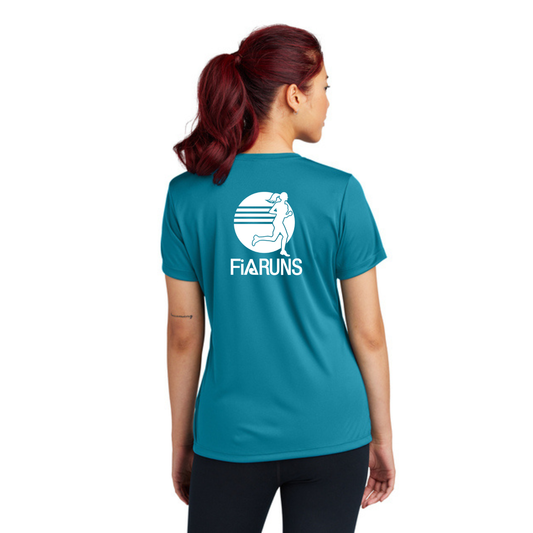 FiA Runs - Sport Tek V-Neck Short Sleeve Performance Tee