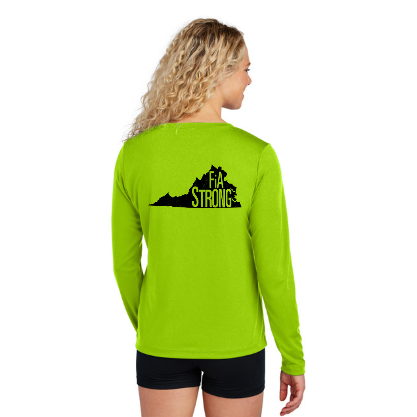 Virginia Strong - Sport Tek Long Sleeve Performance V-Neck Tee