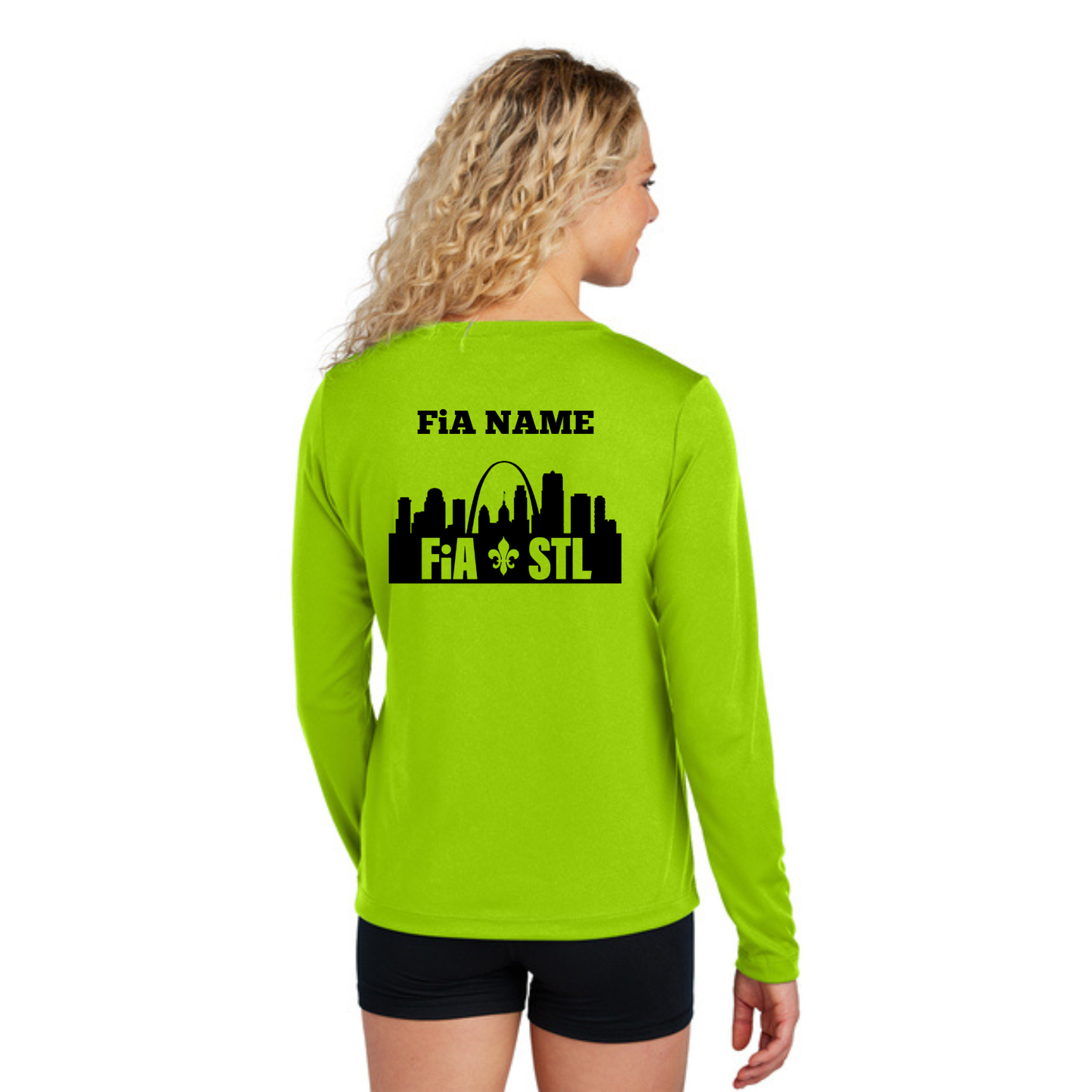 St. Louis, MO - PERSONALIZED Sport Tek Long Sleeve Performance V-Neck Tee