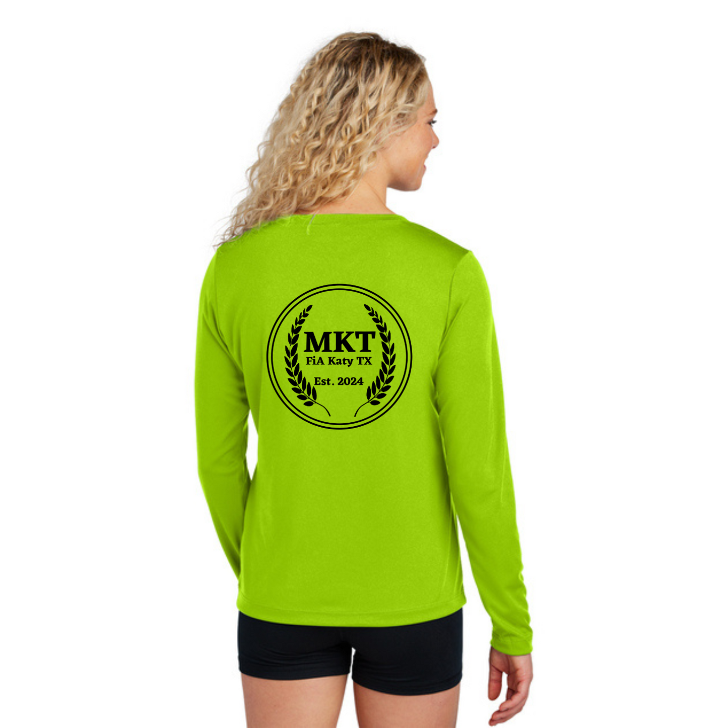 MKT, TX - NEON Sport Tek Long Sleeve Performance V-Neck Tee