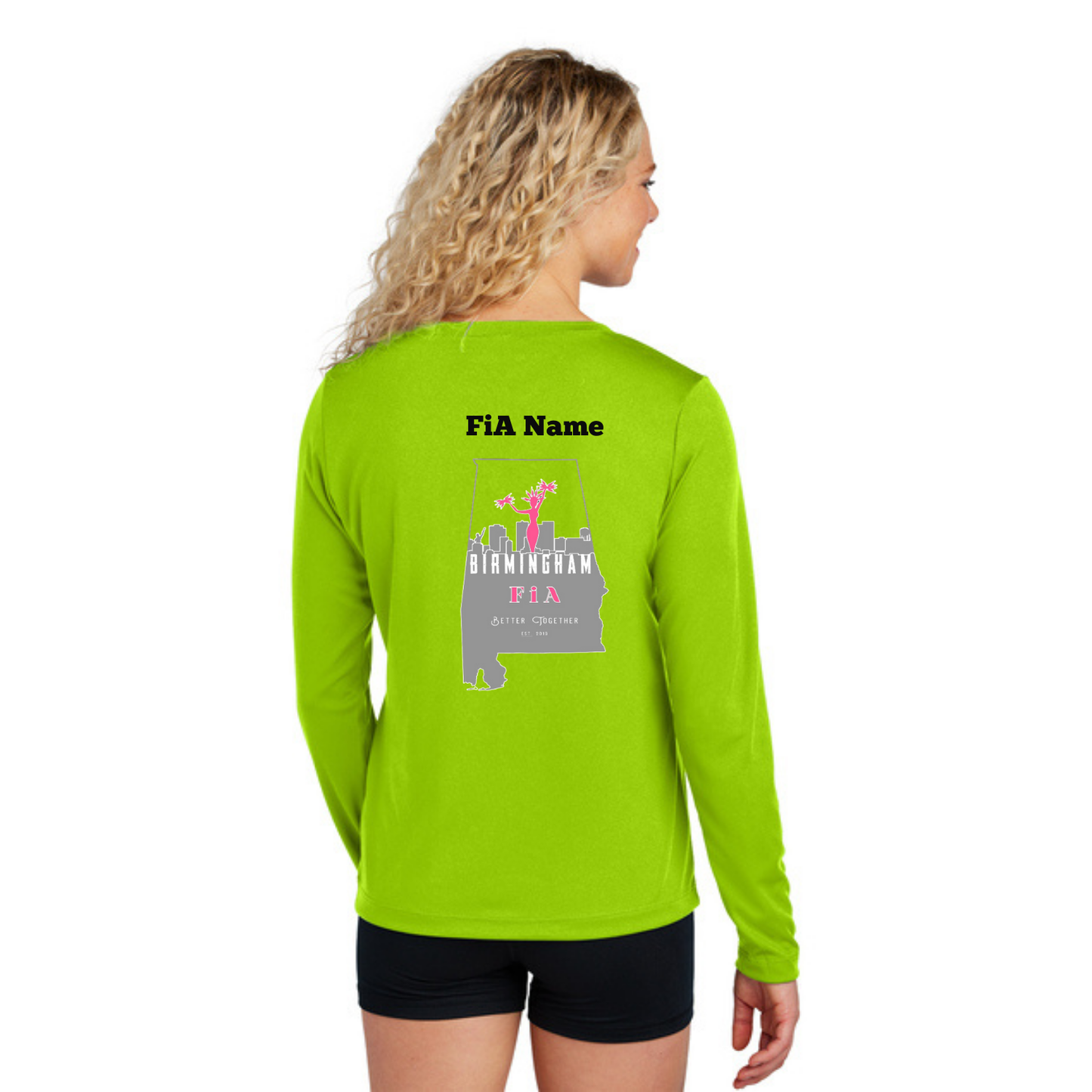 Birmingham, AL - PERSONALIZED Sport Tek Long Sleeve Performance V-Neck Tee