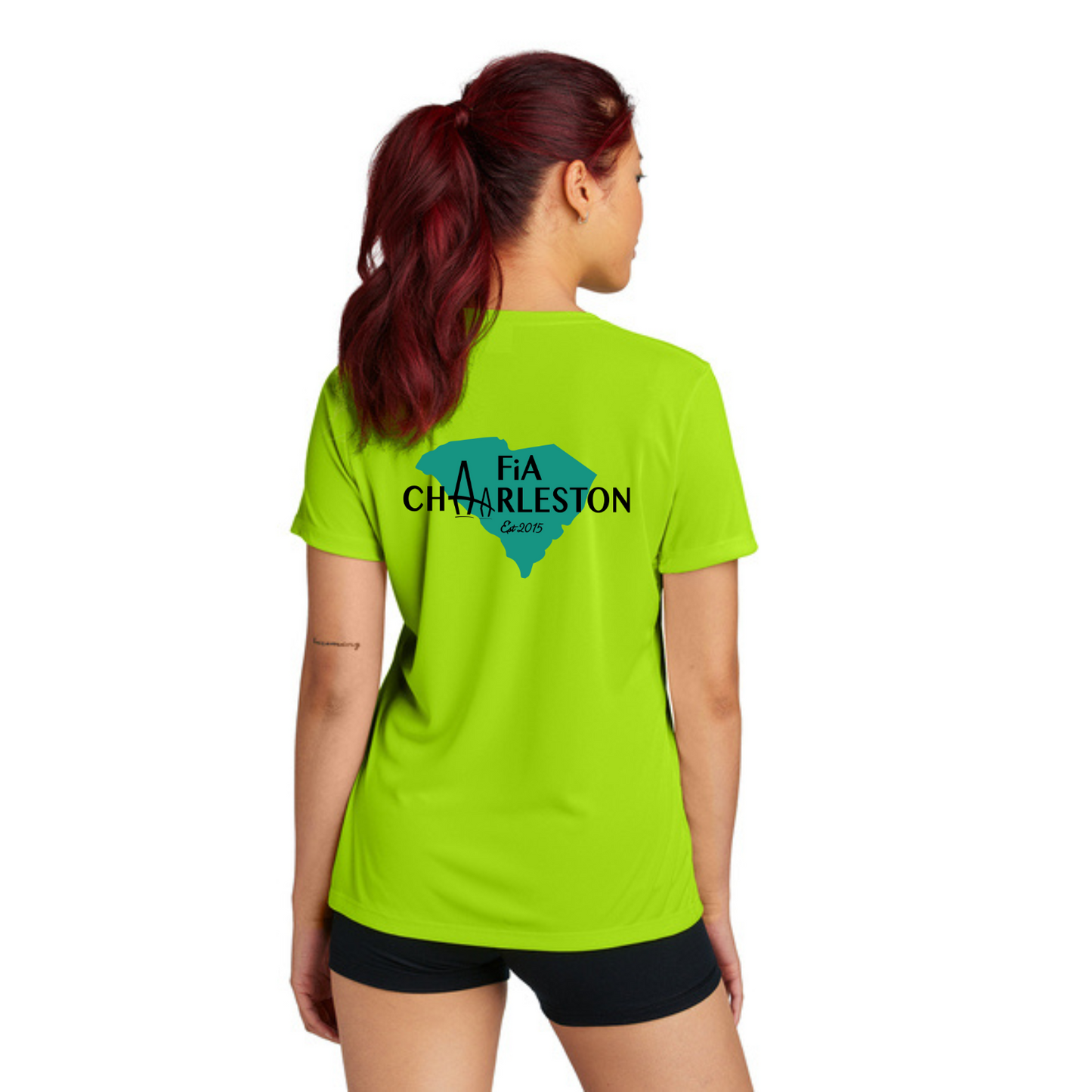Charleston, SC - Sport Tek V-Neck Short Sleeve Performance Tee