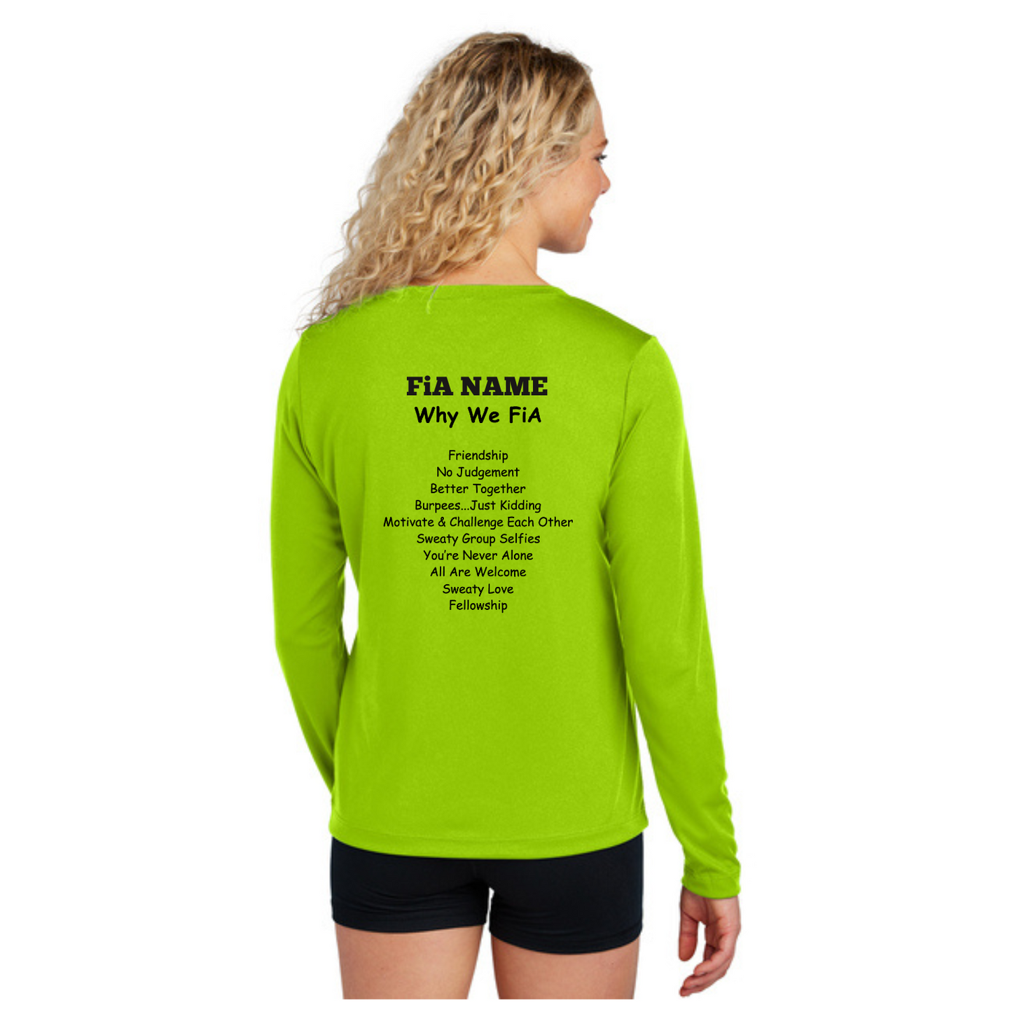 Why we FiA Goose Creek, SC - PERSONALIZED Sport Tek Long Sleeve Performance V-Neck Tee