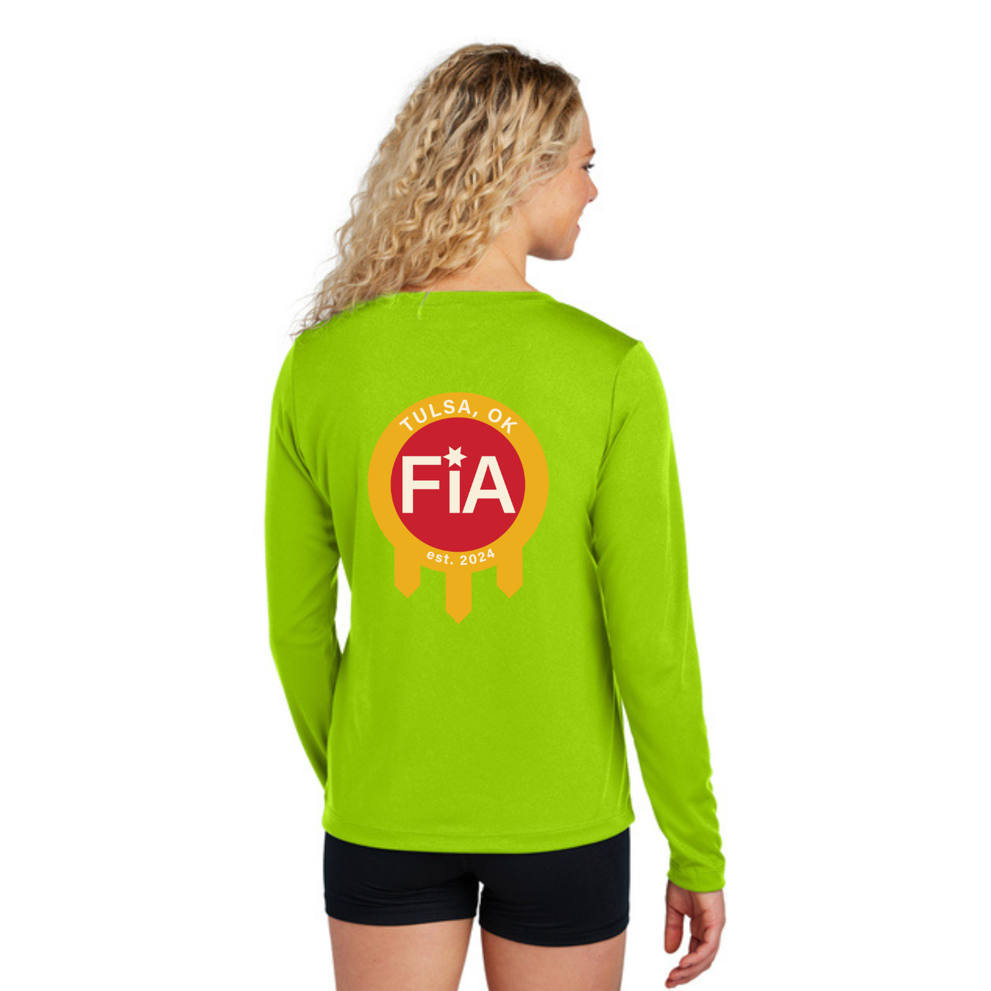 Tulsa, OK - NEON Sport Tek Long Sleeve Performance V-Neck Tee