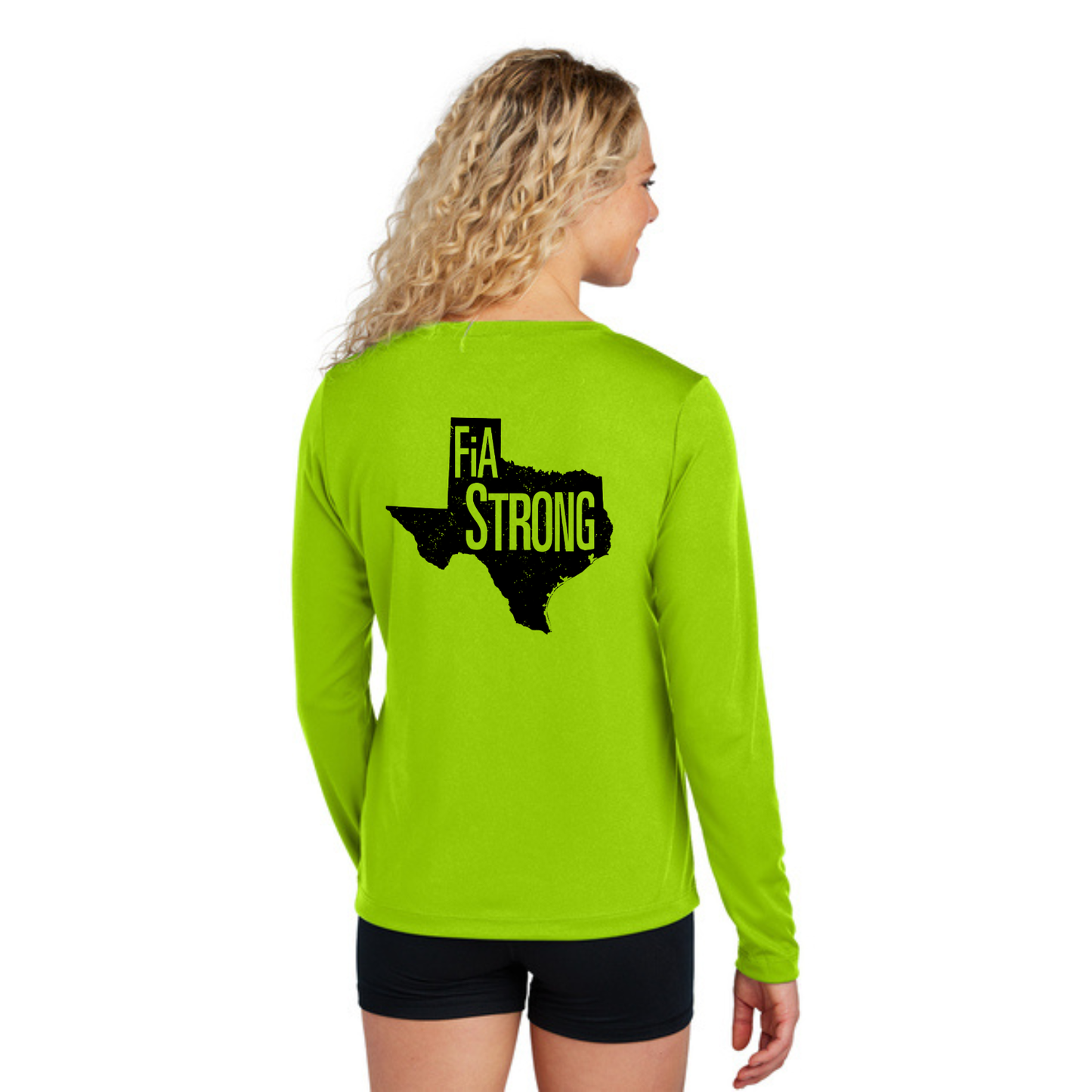 Texas Strong - Sport Tek Long Sleeve Performance V-Neck Tee
