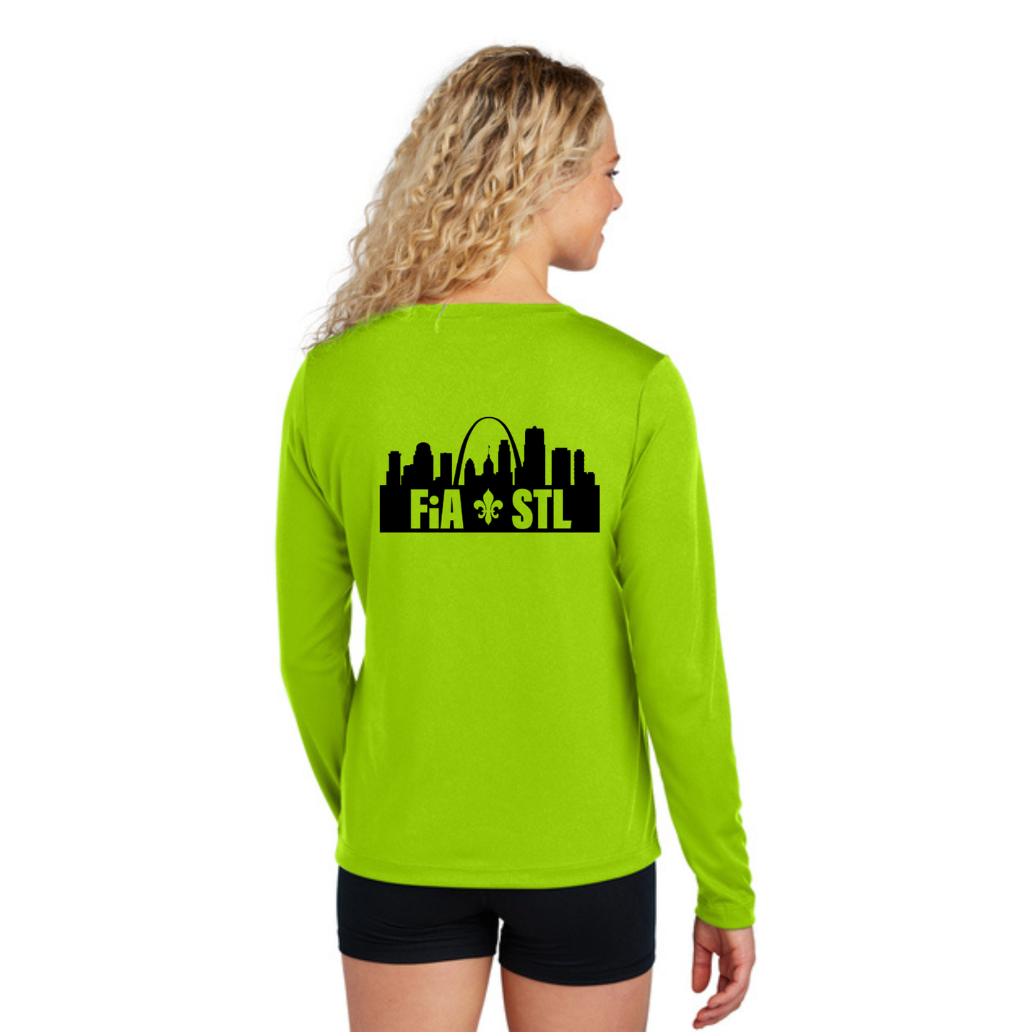 St. Louis, MO - Sport Tek Long Sleeve Performance V-Neck Tee