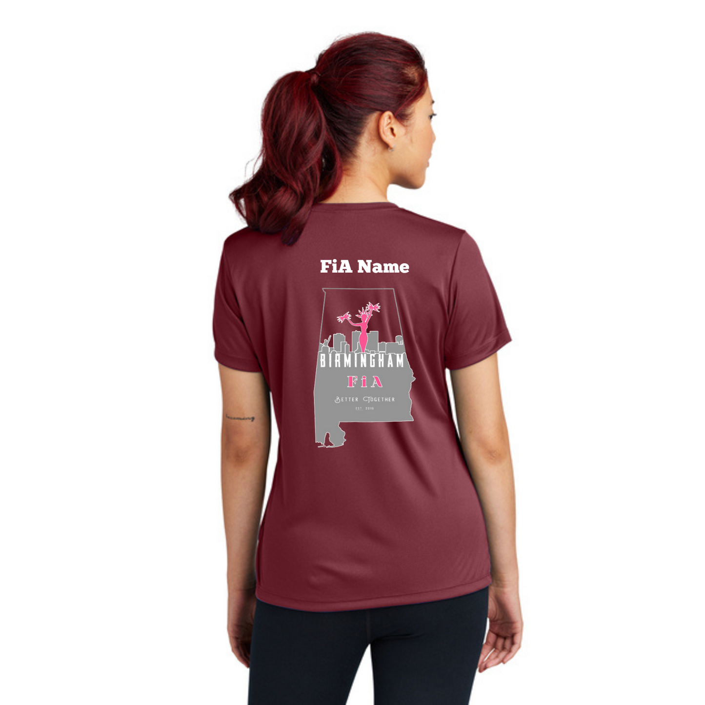 Birmingham, AL - PERSONALIZED Sport Tek Crew Neck Short Sleeve Performance Tee