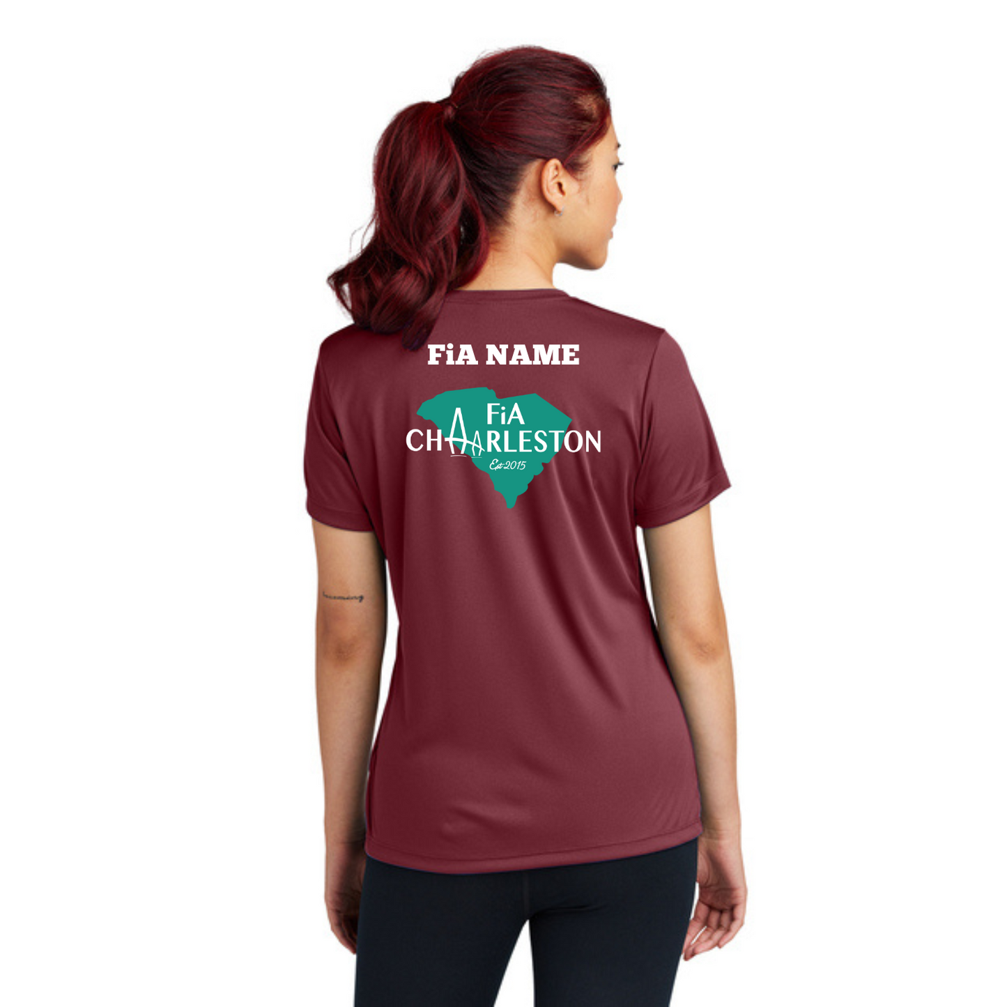 Charleston, SC - PERSONALIZED Sport Tek Crew Neck Short Sleeve Performance Tee