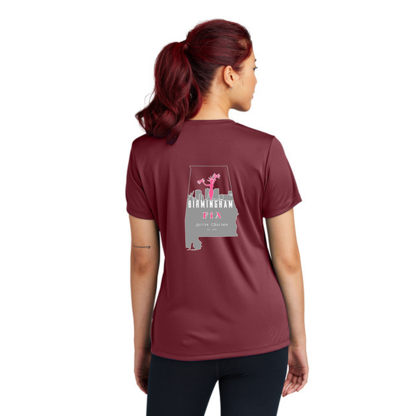 Birmingham, AL - Sport Tek V-Neck Short Sleeve Performance Tee