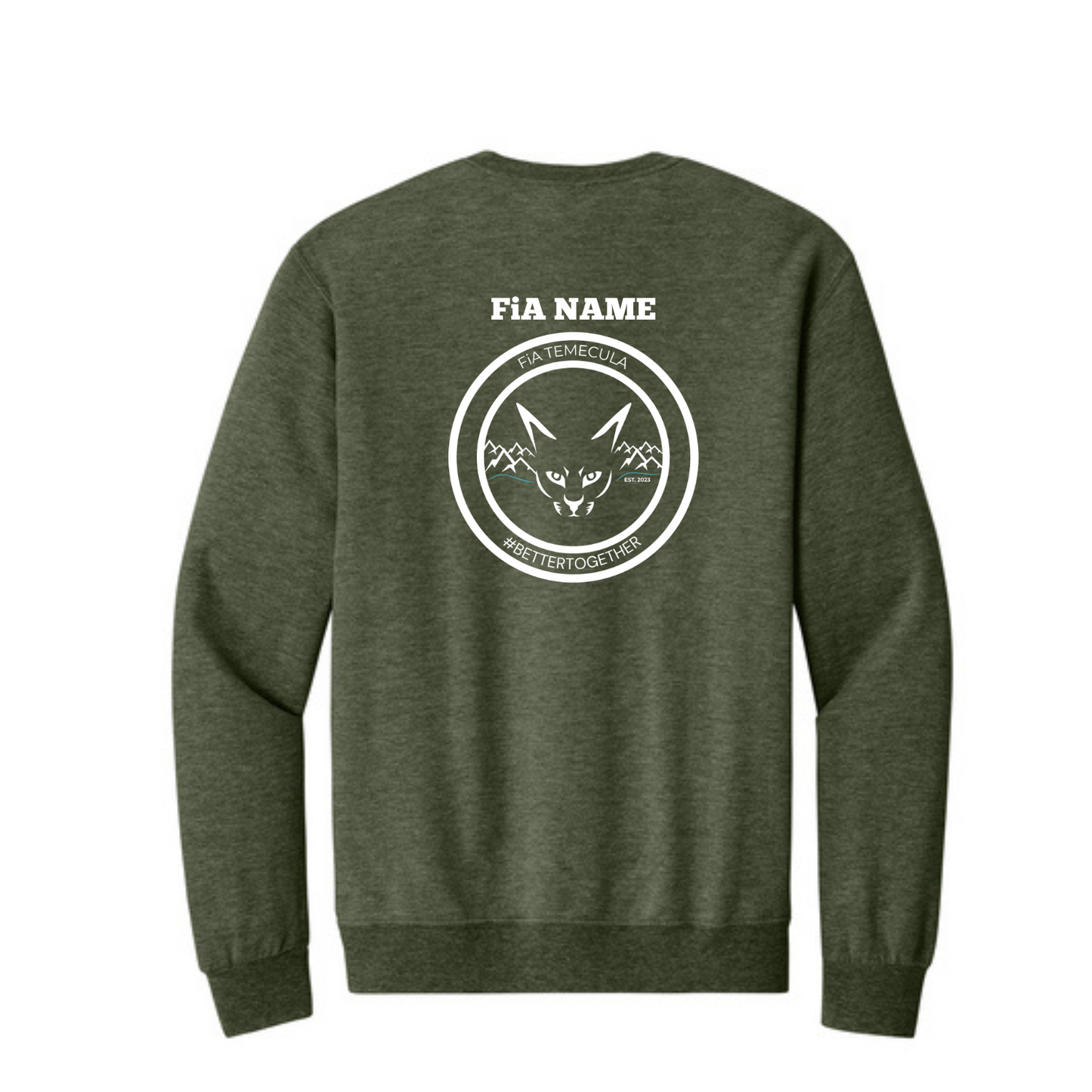 Temecula, CA - PERSONALIZED Jerzees Ultimate Unisex CVC Ring Spun Crewneck Sweatshirt